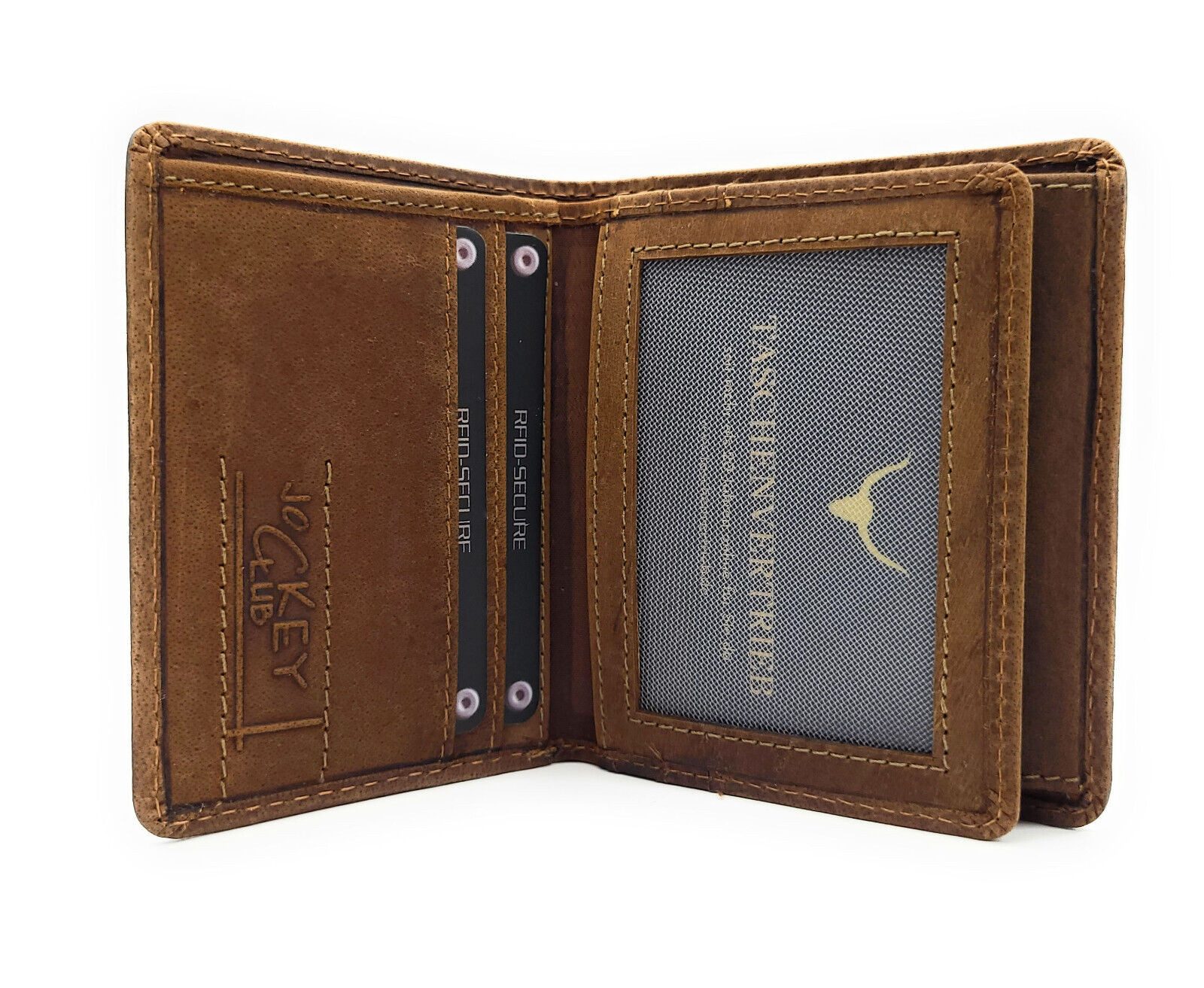 JOCKEY CLUB Mini Geldbörse kleines echt Leder Portemonnaie mit RFID Schutz günstig online kaufen