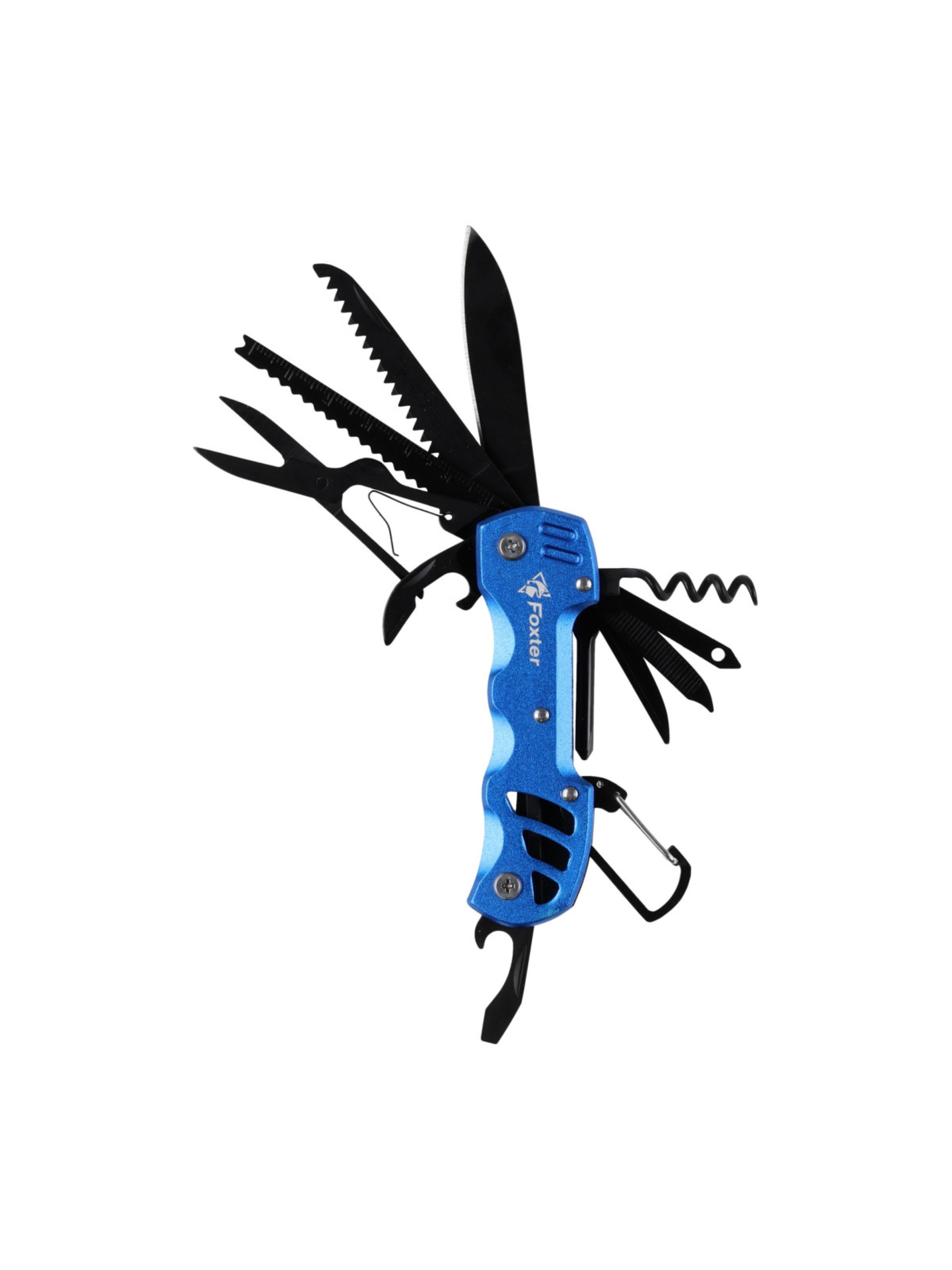 HURTNET Multitool Multitool 13-in-1 Survival Инструментmesser in Blau – Camping & Outdoor, (Multifunktionales Survival Инструмент-Set für Outdoor & Camping, Praktisches Multitool Set mit 13 Funktionen und Tasche), 13-in-1 Multitool mit Etui – Outdoor Survival Camping in Blau