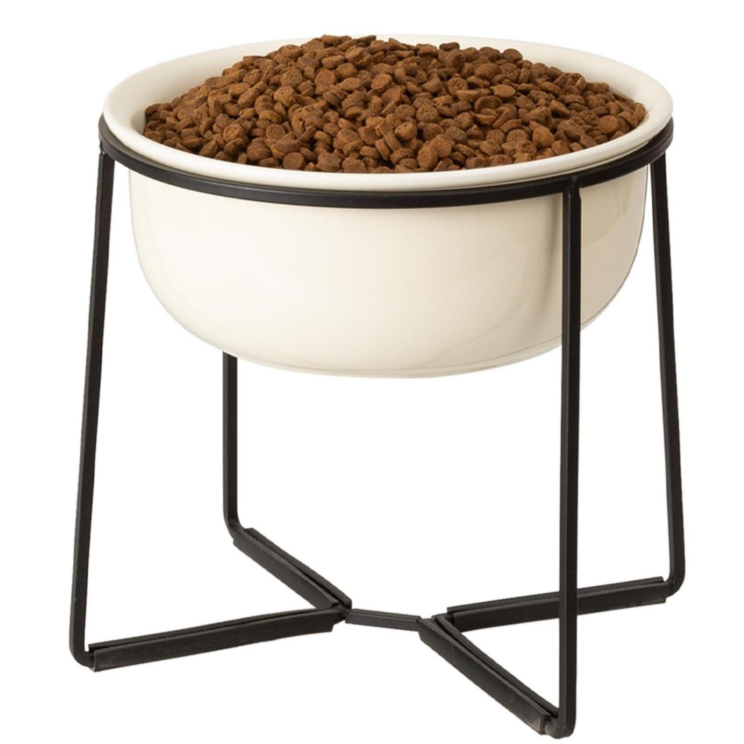 LuxusKollektion Futternapf Hundenapf Keramik erhöht XL Beige