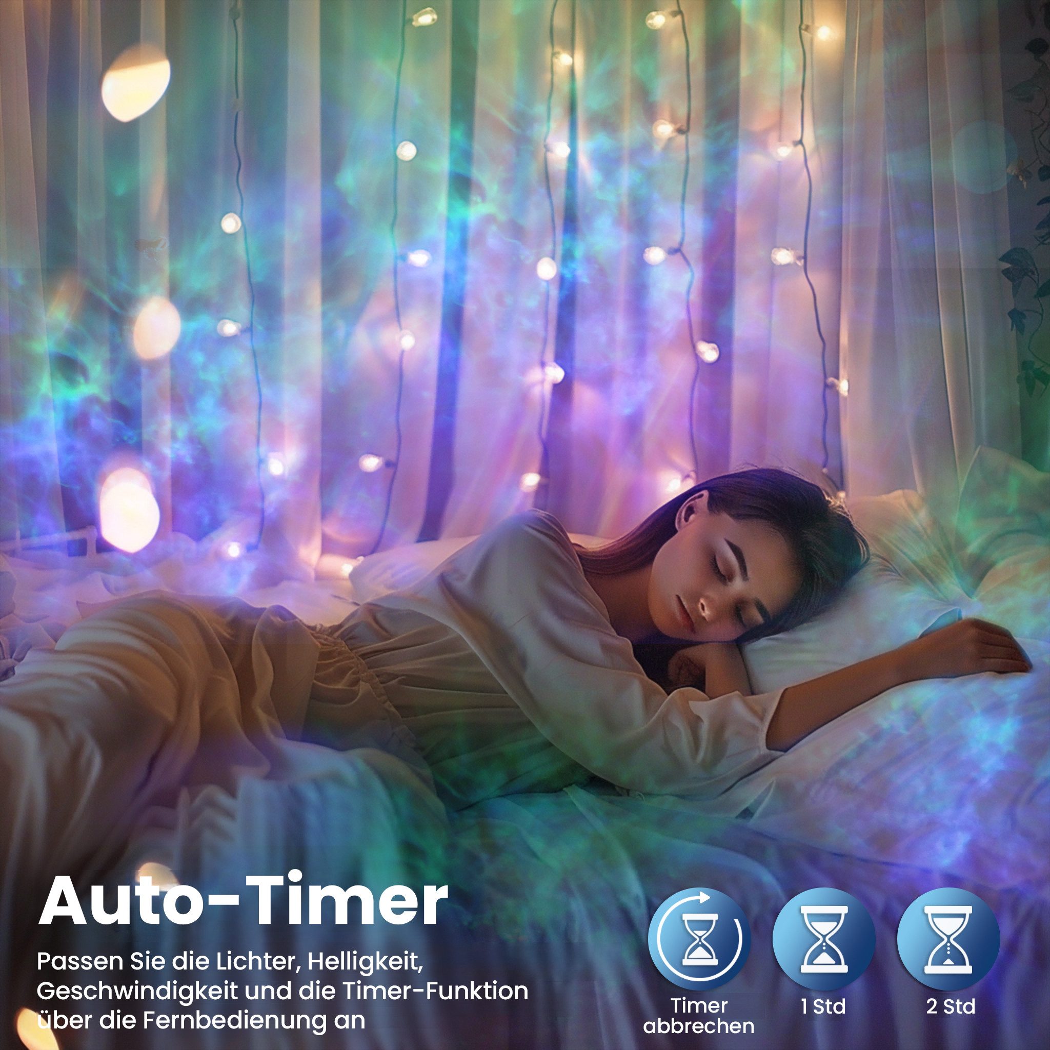 ANYSUN LED Nachtlicht LED Sternenhimmel, Galaxy Projektor Lampe,360°drehbar, Nebula, LED fest integriert, Astronaut Projektor Galaxy Nachtlicht mit Nebula, Timer, Fernbedienung