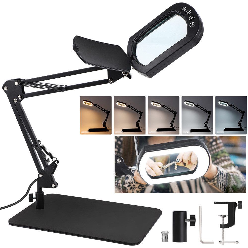 QUBEBU Lupenlampe LED Klemmleuchte 10X LED günstig online kaufen
