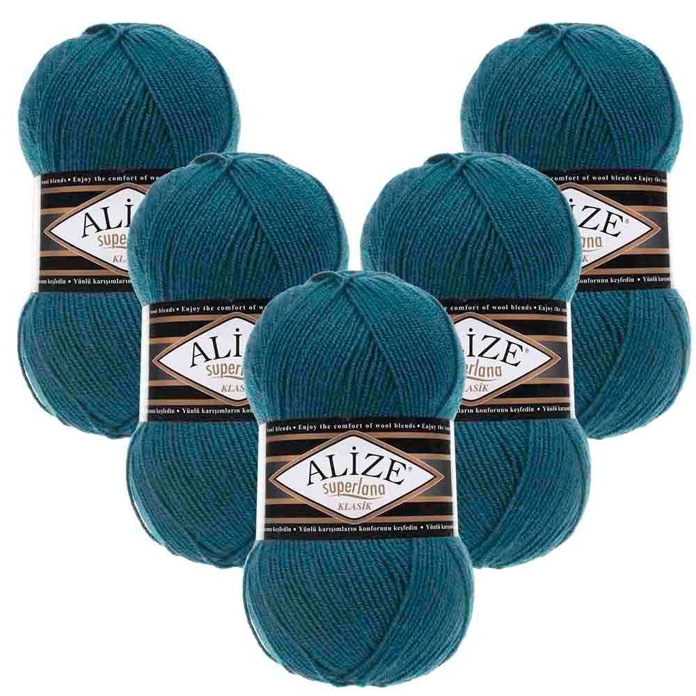 Alize 5 x ALIZE Superlana Klasik Häkelwolle, 280 m, Häkelgarn