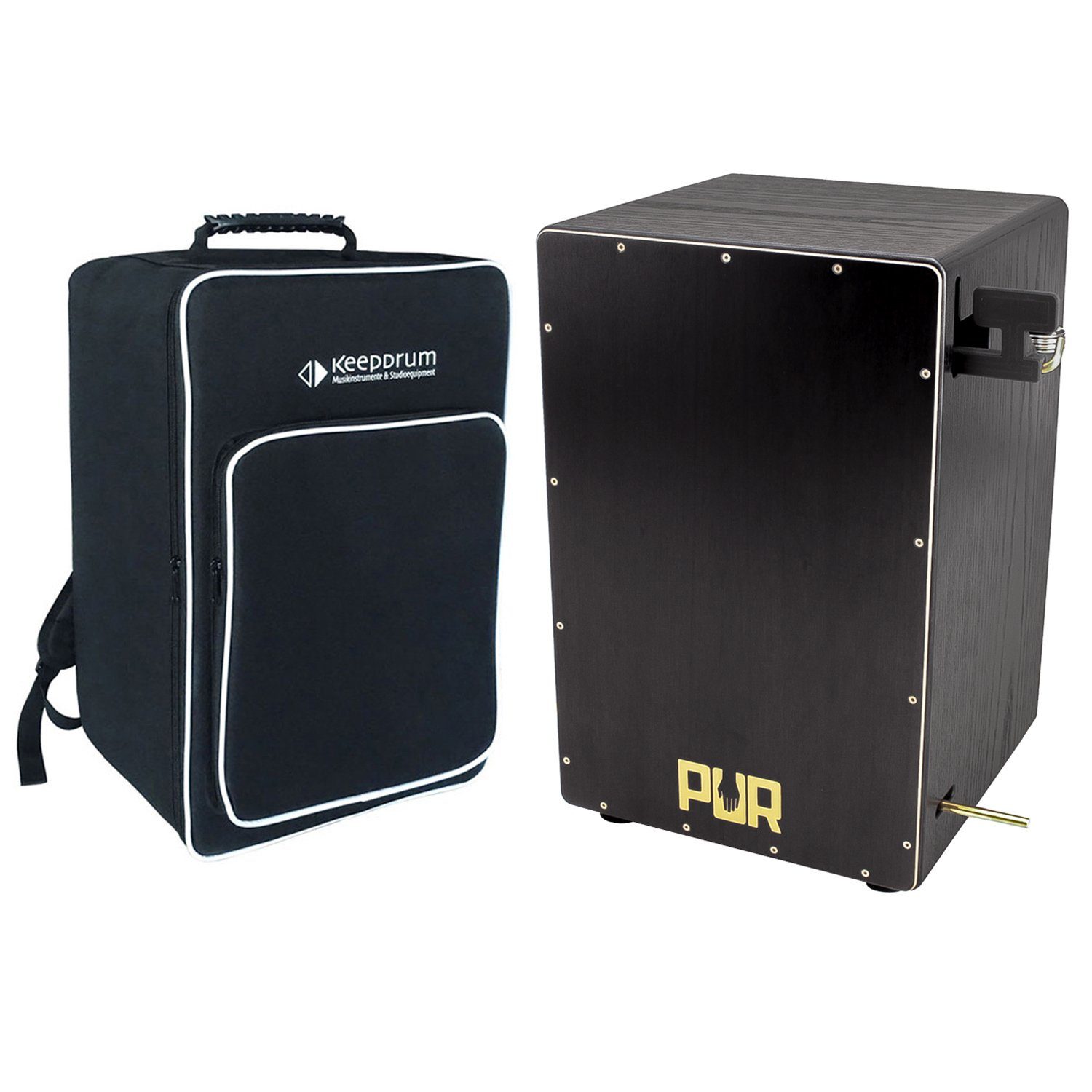 PurPercussion Cajon PC4499L Vision Pro HiHat Links Black and Gold