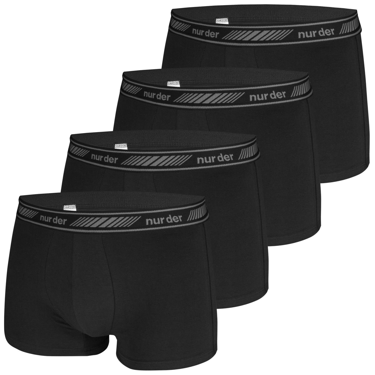 Nur Der Boxershorts Cotton 3D-Flex  (4-St) im 4er Pack 4 x schwarz