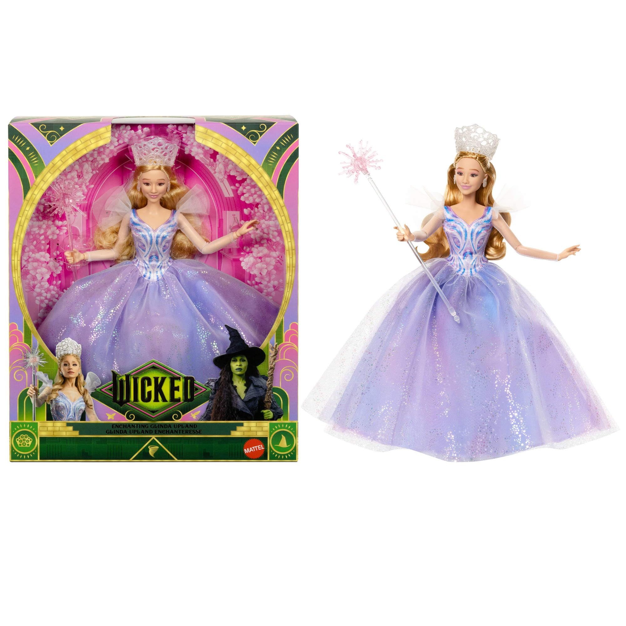 Mattel® Anziehpuppe Wicked Glinda, Filmgetreue Deluxe-Modepuppe von Glinda zum Kinofilm Wicked: Teil 2, m