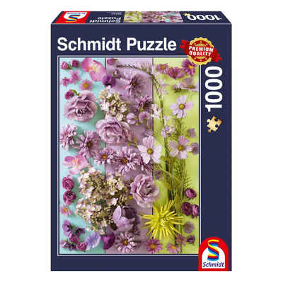 Schmidt Spiele Puzzle Violette Blüten, 1000 Puzzleteile