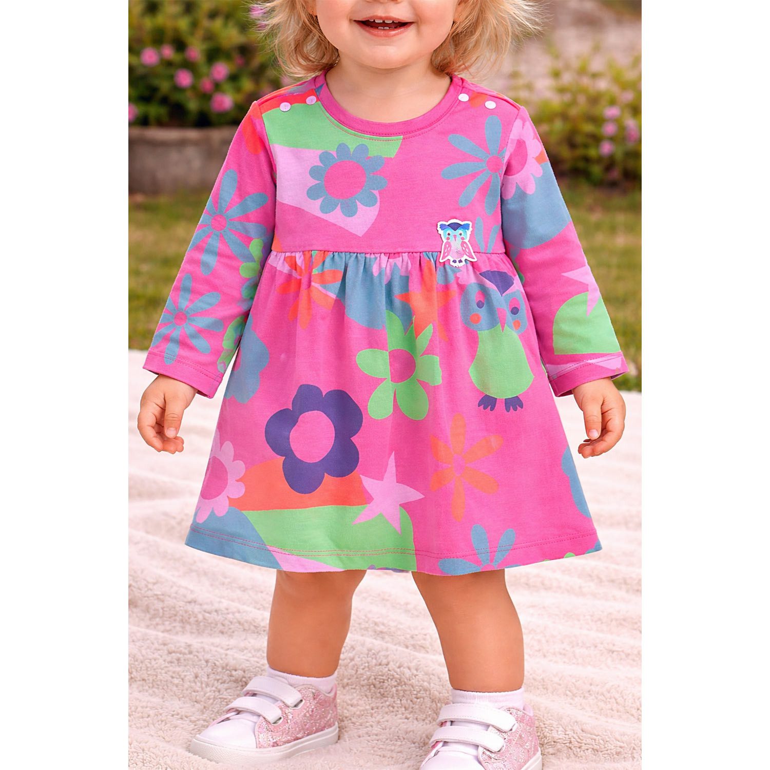 BONDI Trachtenkleid Mädchen Kleid 'Blumenallover' 86969, Pink
