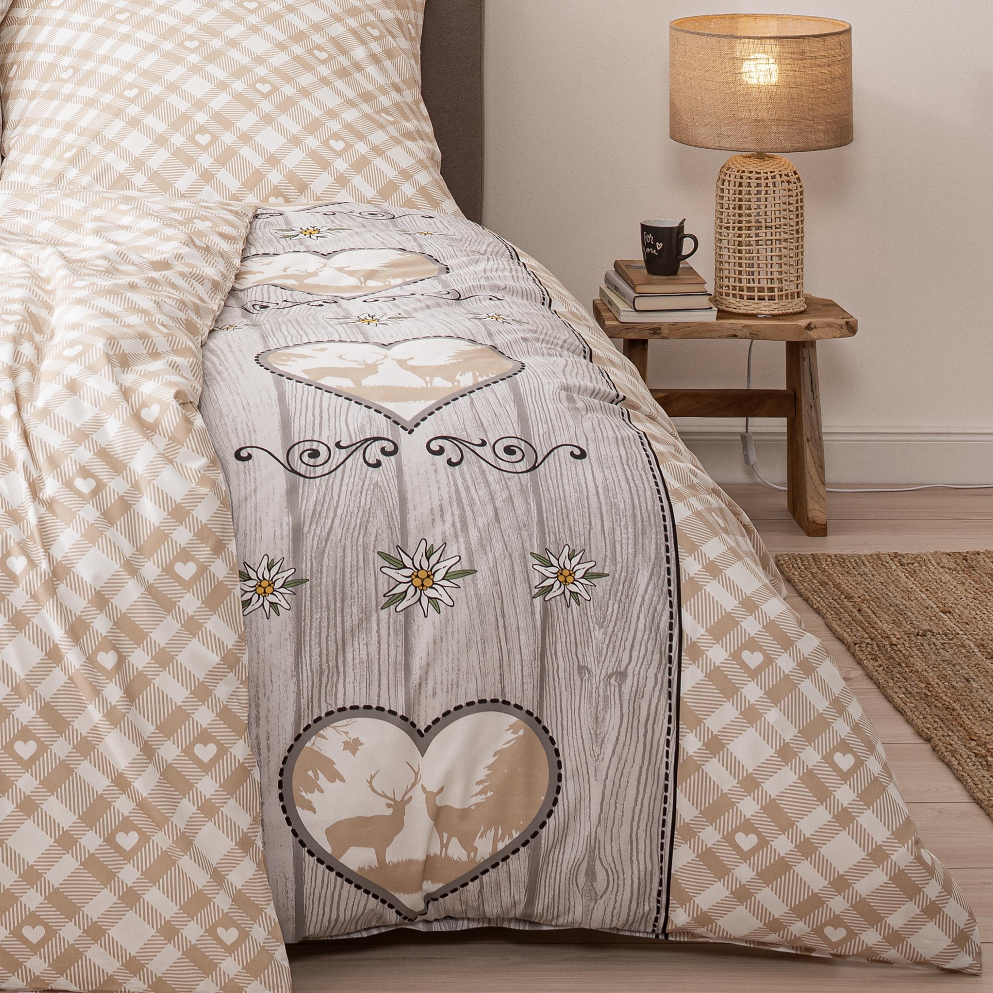 MTOnlinehandel Bettwäsche Landhaus Vintage, 100% Baumwolle, günstig online kaufen