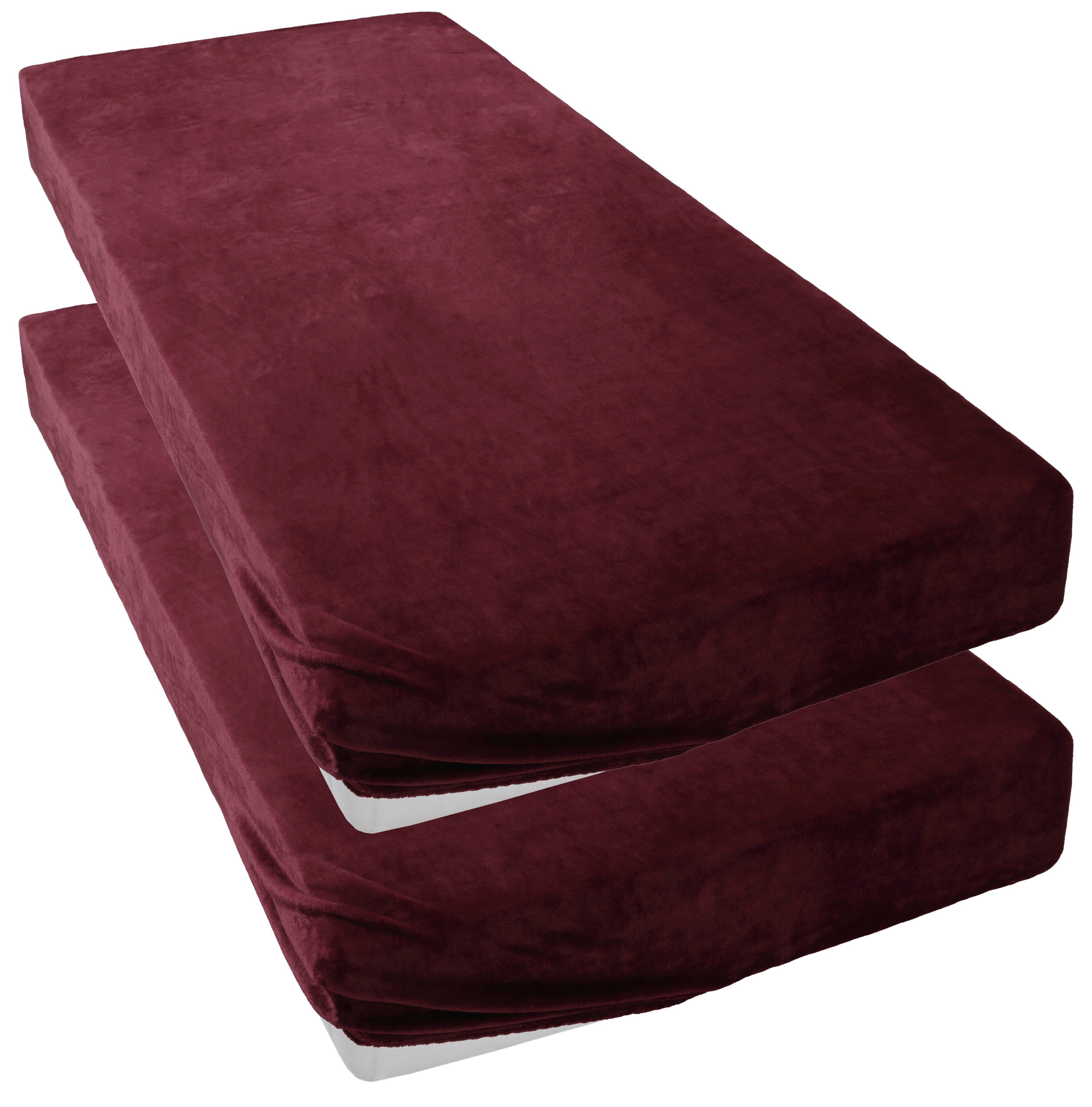 OTTO home Spannbettlaken Desner3, Mikrofaser Fleece besonders weich im Griff, Cashmere-Touch, Microfaser, Gummizug: rundum, (2 Stück), für Matratzen bis 20cm Höhe, Bettlaken