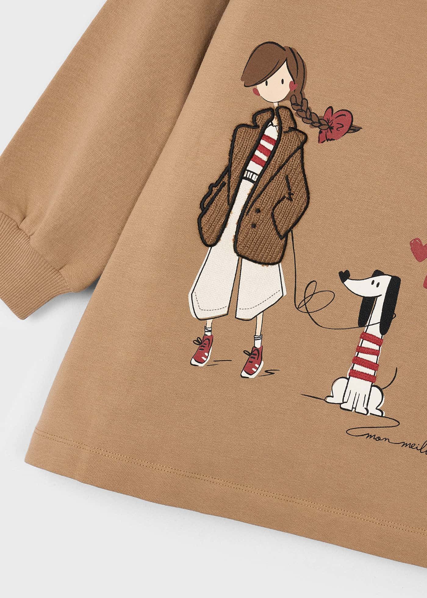 Mayoral Sweatkleid bequemer Schnitt