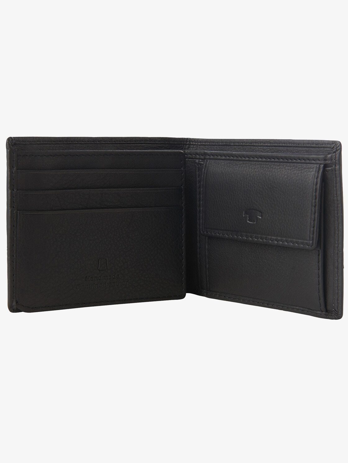 TOM TAILOR Geldbörse aus Leder Portemonnaie black / schwarz