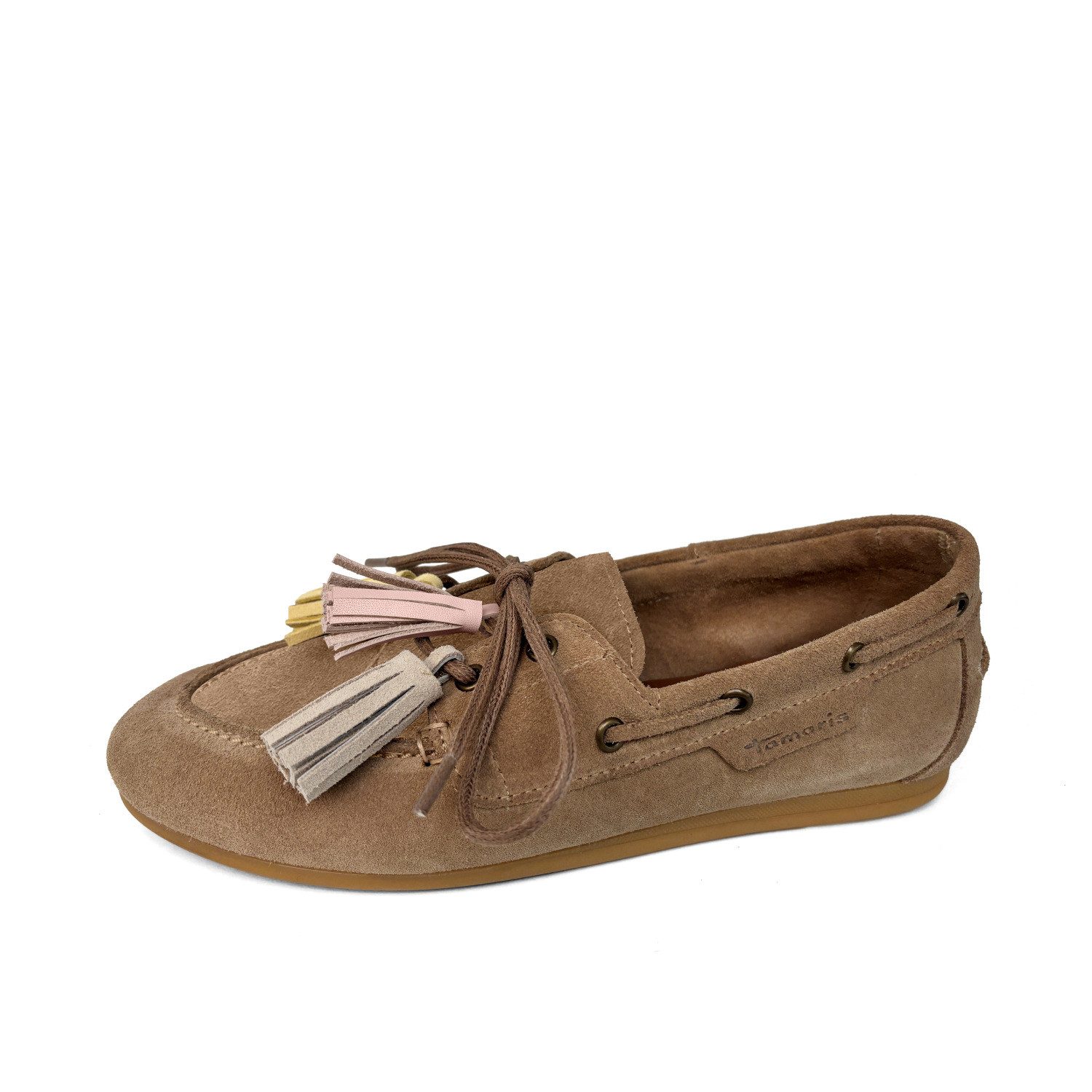 Tamaris Bootsschuh Slipper, Schlupfschuh, mit farbigen Quasten