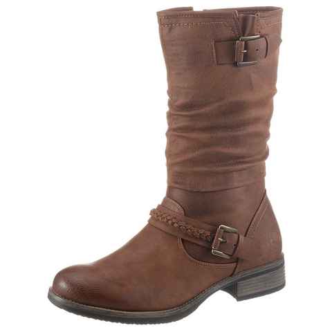 Rieker Stiefel mit gerafftem Schaft