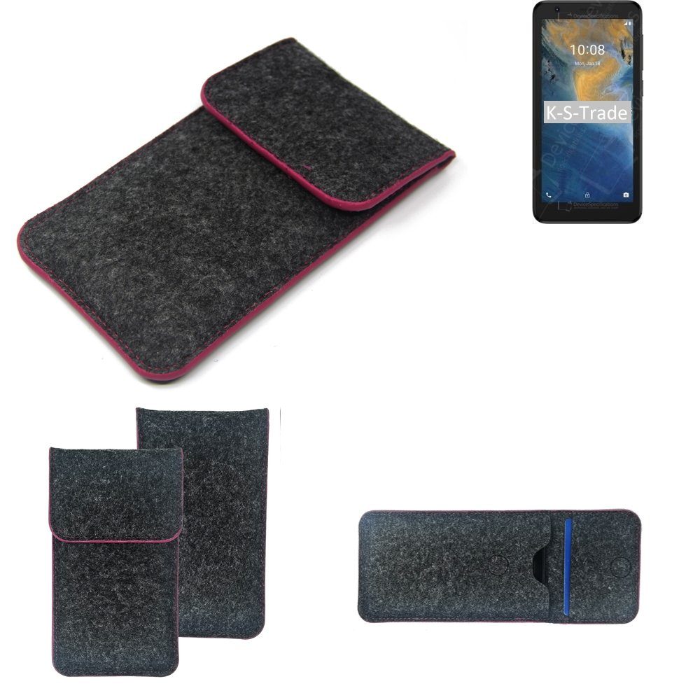 K-S-Trade Handyhülle für ZTE Blade A31 Lite, Handy Schutz Hülle Schutzhülle Handyhülle Filztasche Pouch
