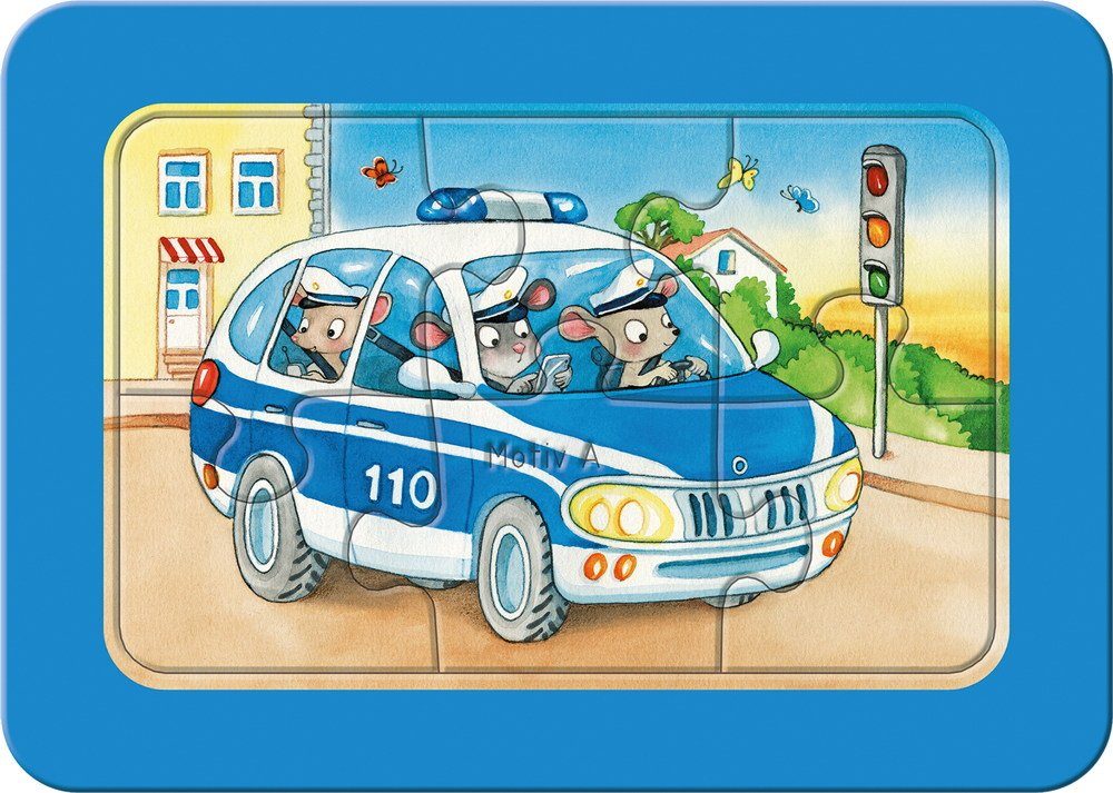 Ravensburger Puzzle 3 x 6 Teile Rahmen my first puzzles Tiere im Einsatz 05630, 6 Puzzleteile