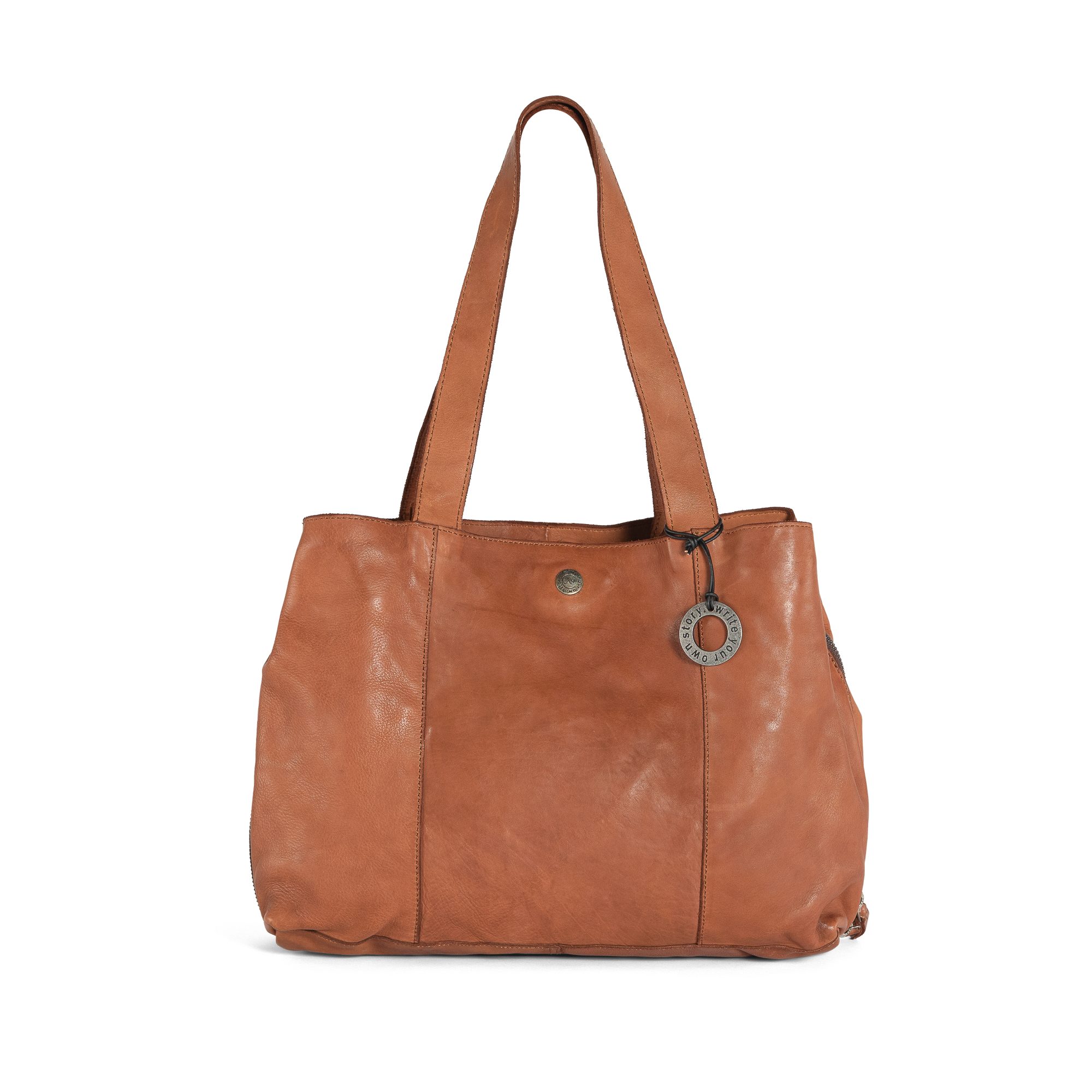 Shopper Cas8 LEYLA - Damen Leder Tasche, Schultertasche mit vielen Fächern