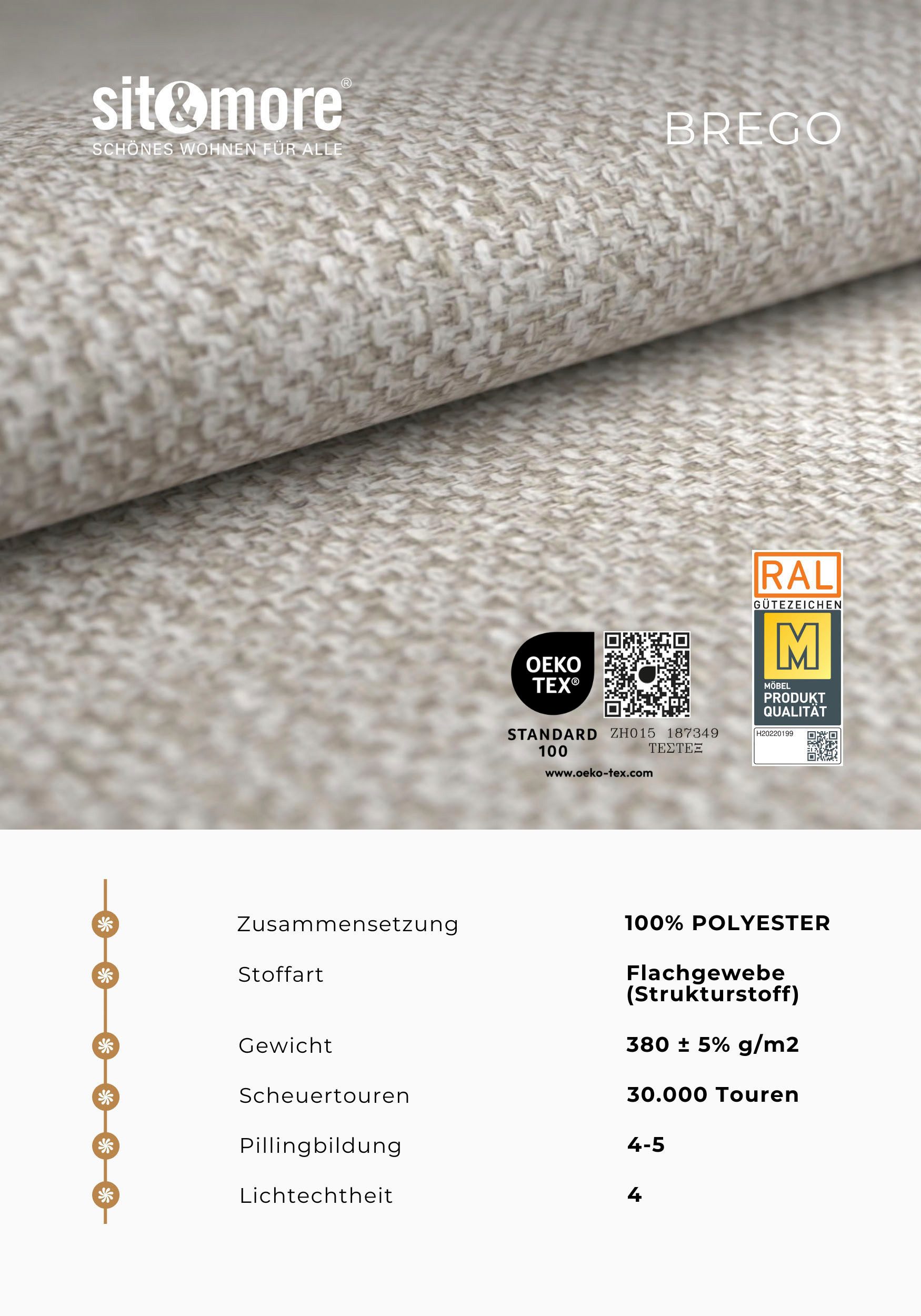 sit&more Sofa-Kopfstütze Chelsea, B: 50 cm, (Set), 2 Stück, verschiedene Stofffarben