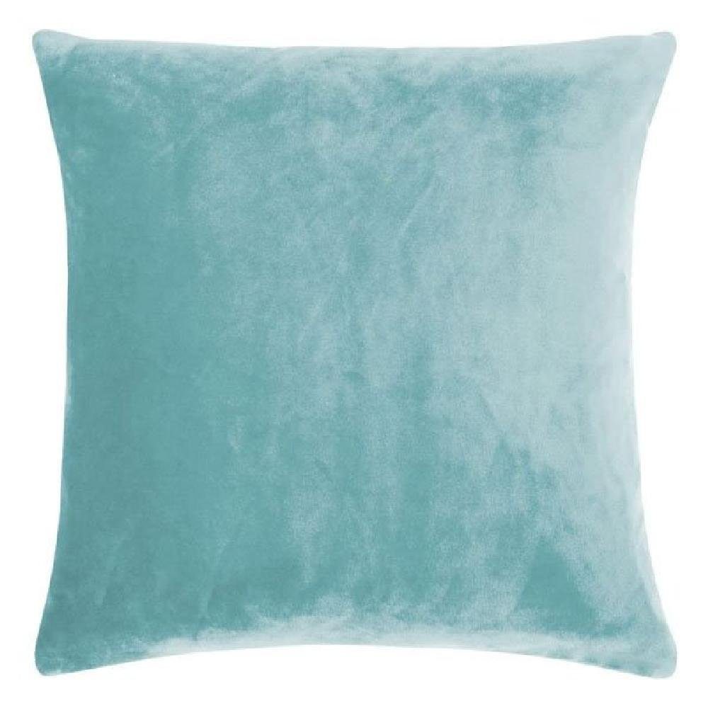 PAD Dekoobjekt Kissenhülle Smooth Samt Aqua Blau (50x50cm) günstig online kaufen