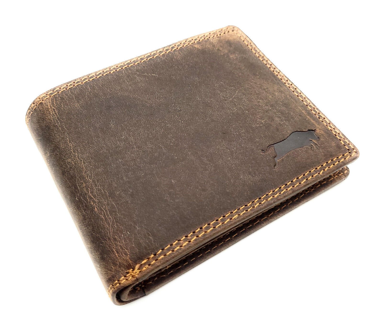 Ven Tomy Geldbörse echt Leder Portemonnaie mit RFID Schutz für Männer, klassiche Scheintasche, 12 Kartenfächer, sehr robust