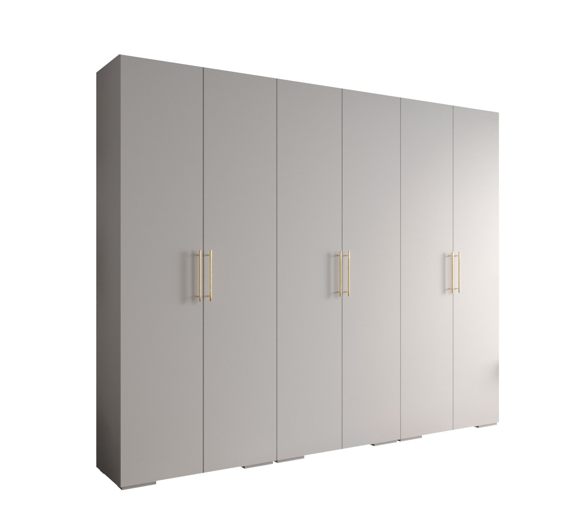 MOEBLO Schrankmodule IVONA 3 (goldene Griffe, elegante Garderobe, glamouröser Stil, Schrank Garderobe Schiebtüren Schlafzimmer, Modularer Kleiderschrank)