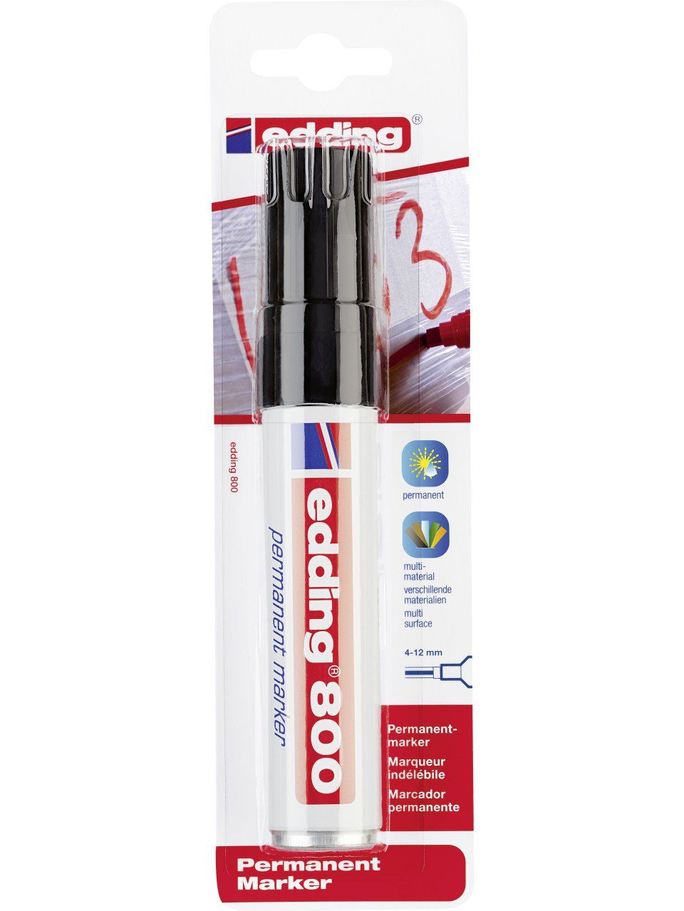 Permanentmarker edding 800 permanent marker schwarz 4 - 12 mm