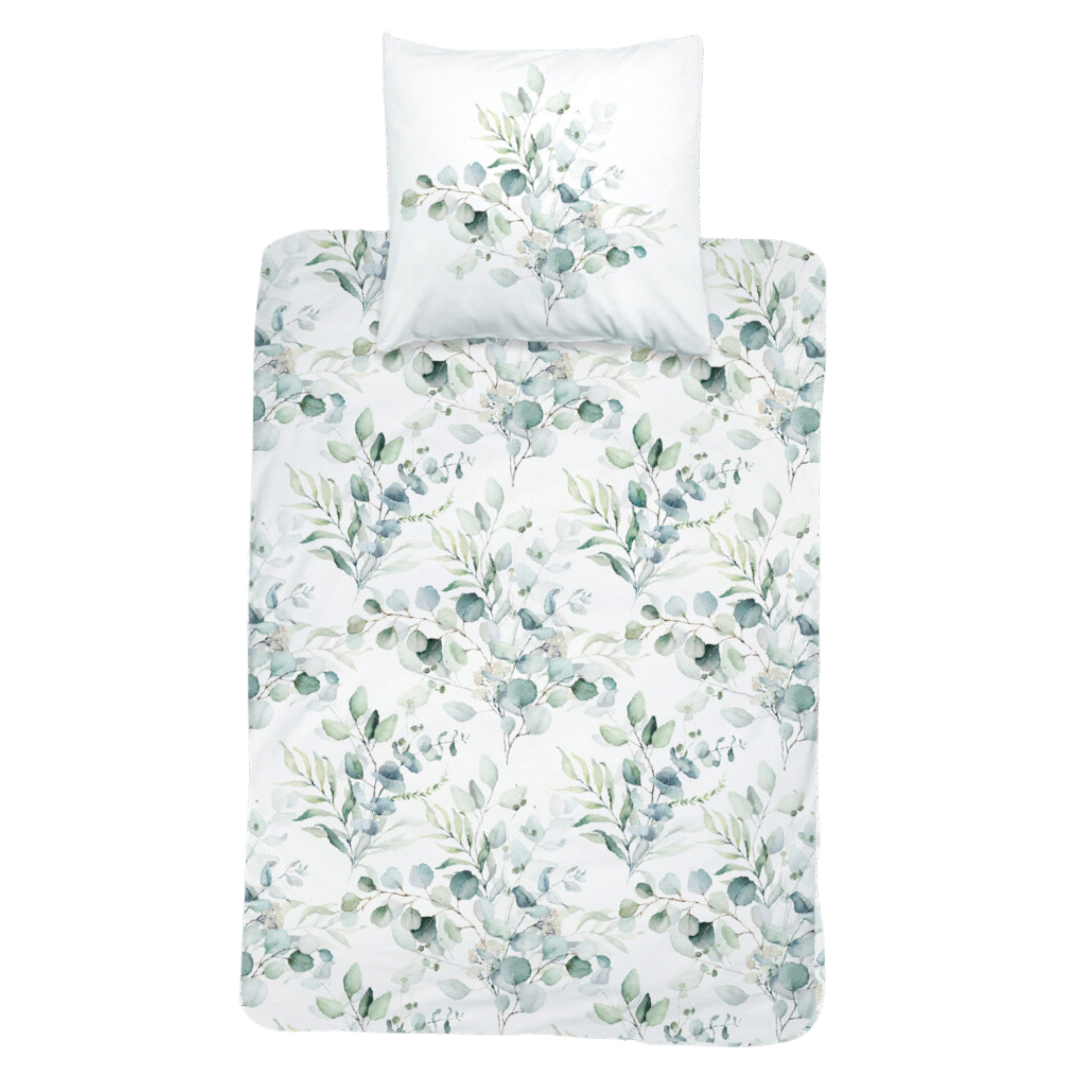 MTOnlinehandel Bettwäsche Eukalyptus, Blumen, Blätter, Zweige 100 % Baumwol günstig online kaufen
