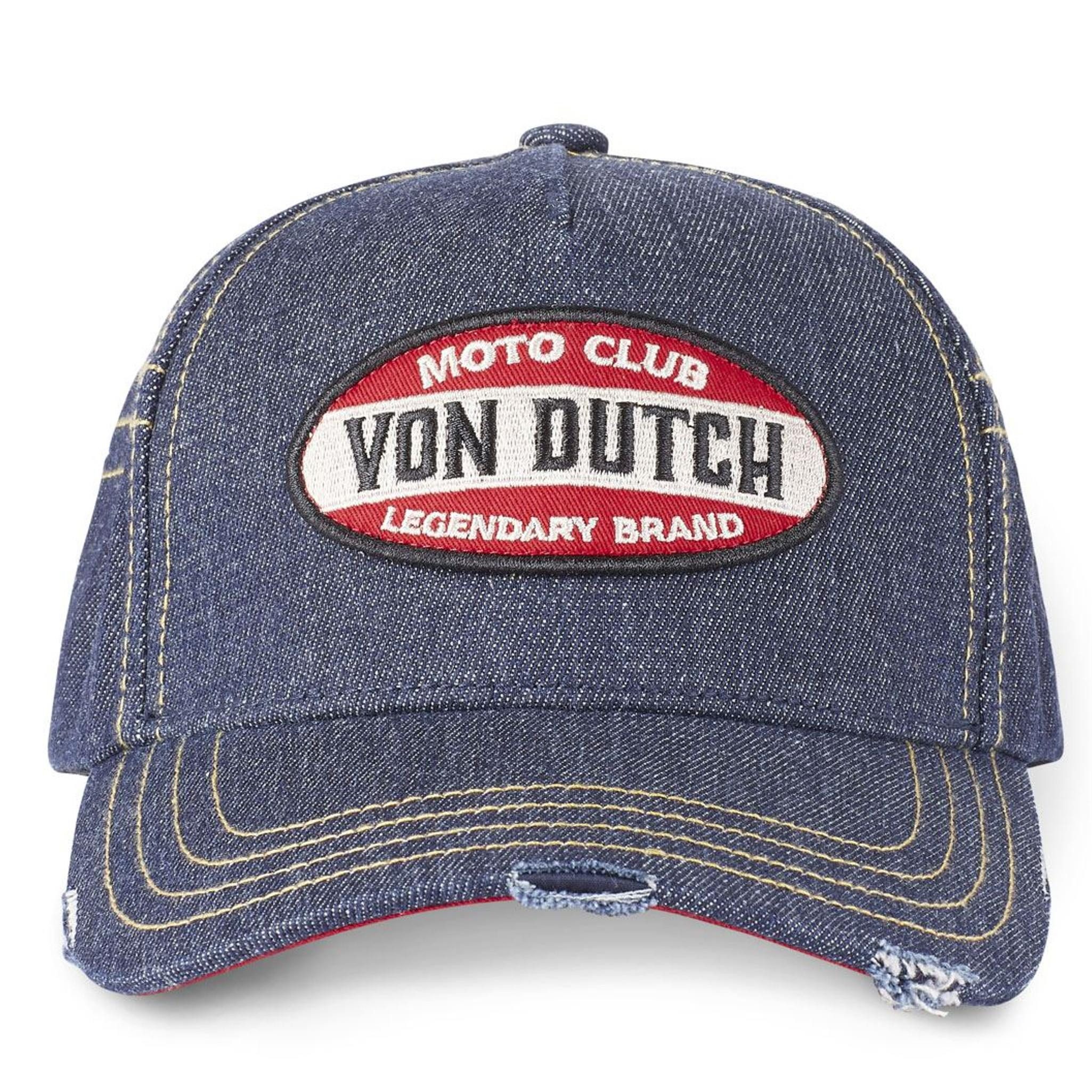Von Dutch Trucker Cap Von Dutch Originals Trucker Cap - MOTO CLUB Denim (Basecap, Basecap, Fulltrucker Kappe)
