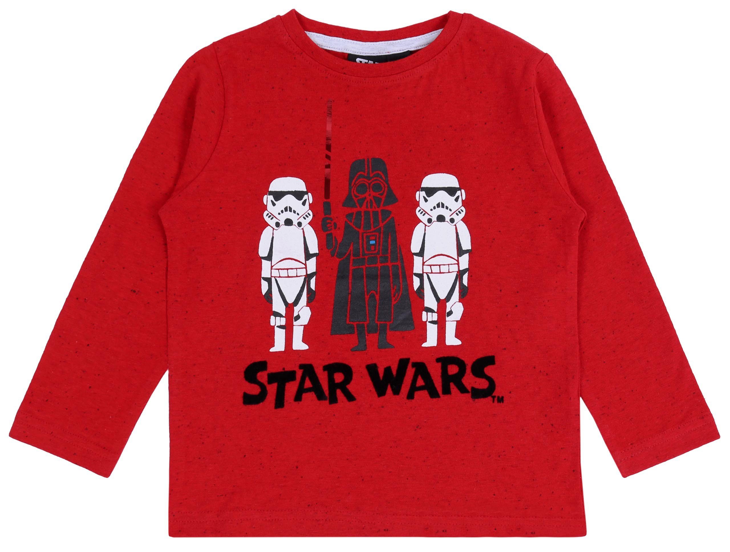 Sarcia.eu Schlafanzug DISNEY STAR WARS Pyjama/Schlafanzug rot-grau, langärmelig 3-4 Jahre