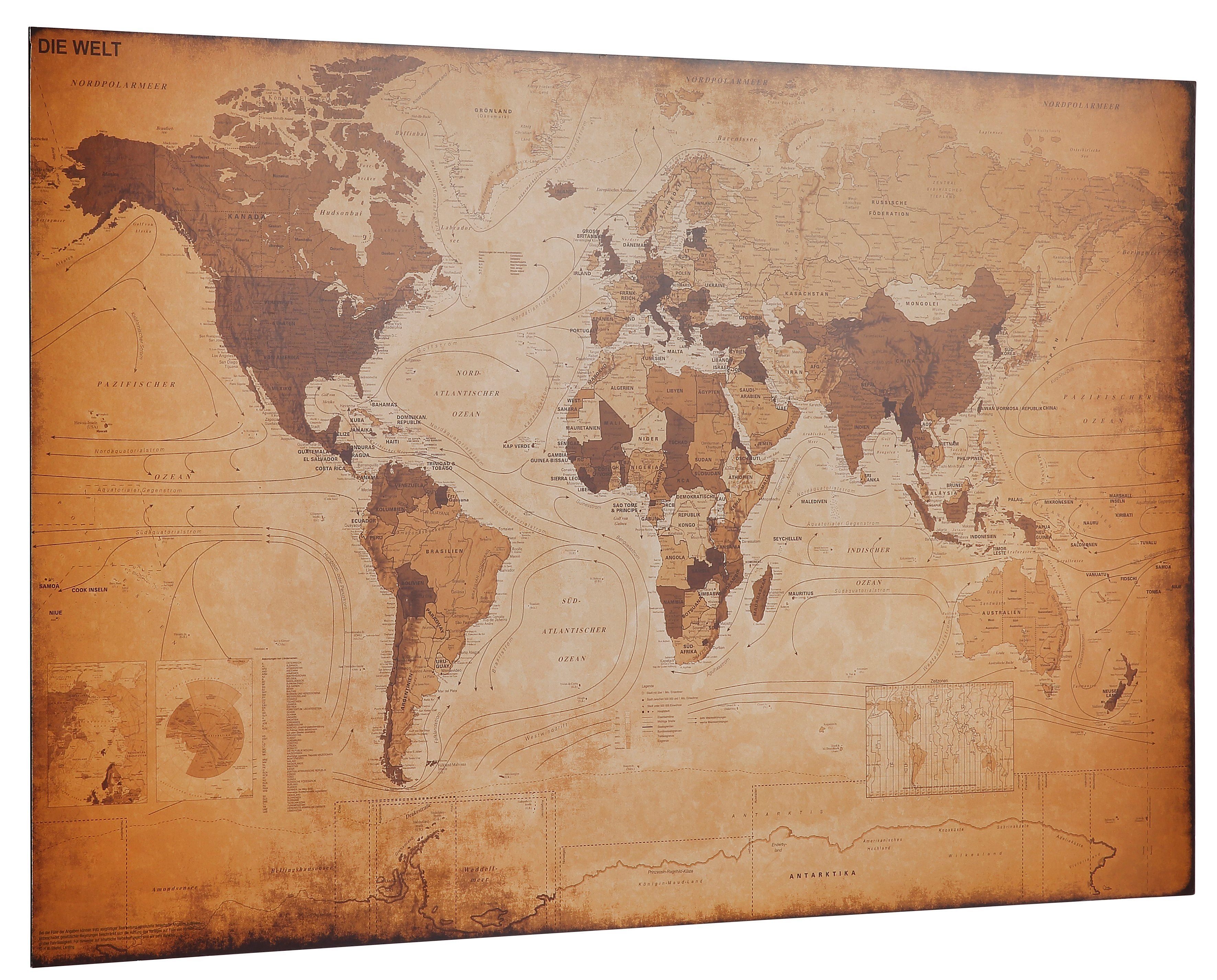 OTTO home Bild Weltkarte - antik, 90/60 cm