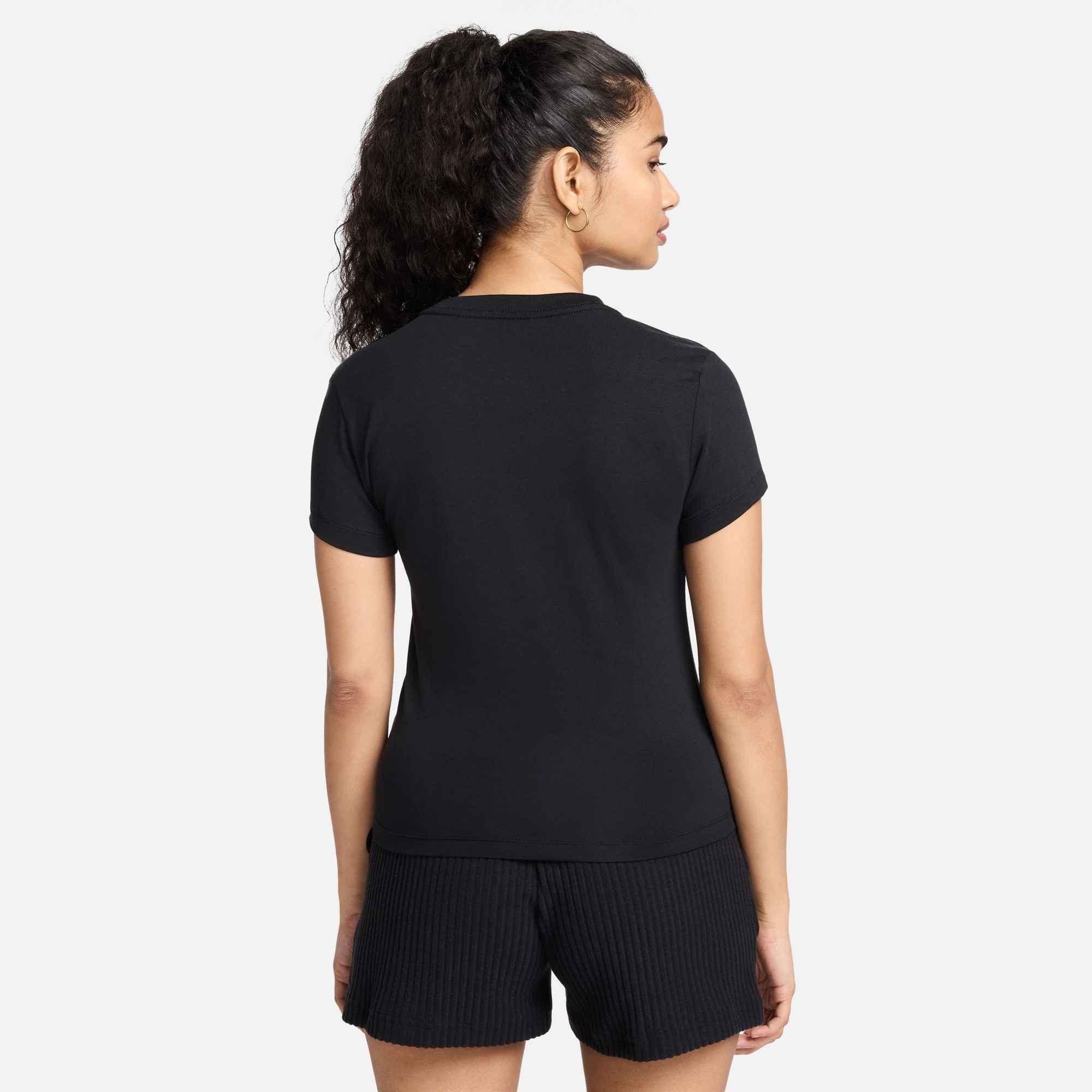 Nike Sportswear T-Shirt W NSW NK CHLL KNT MD CRP mit Rundhalsausschnitt, Kurzarm, aus Jersey, lockerer Schnitt