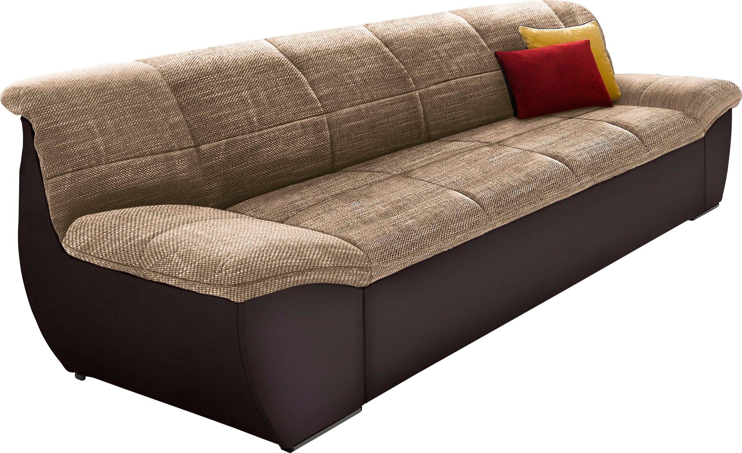 DOMO collection 3-Sitzer SPLASH Breite 232 cm, moderne Sitz- und Rückensteppung, komfortabel, flache Armlehnen zum Entspannen