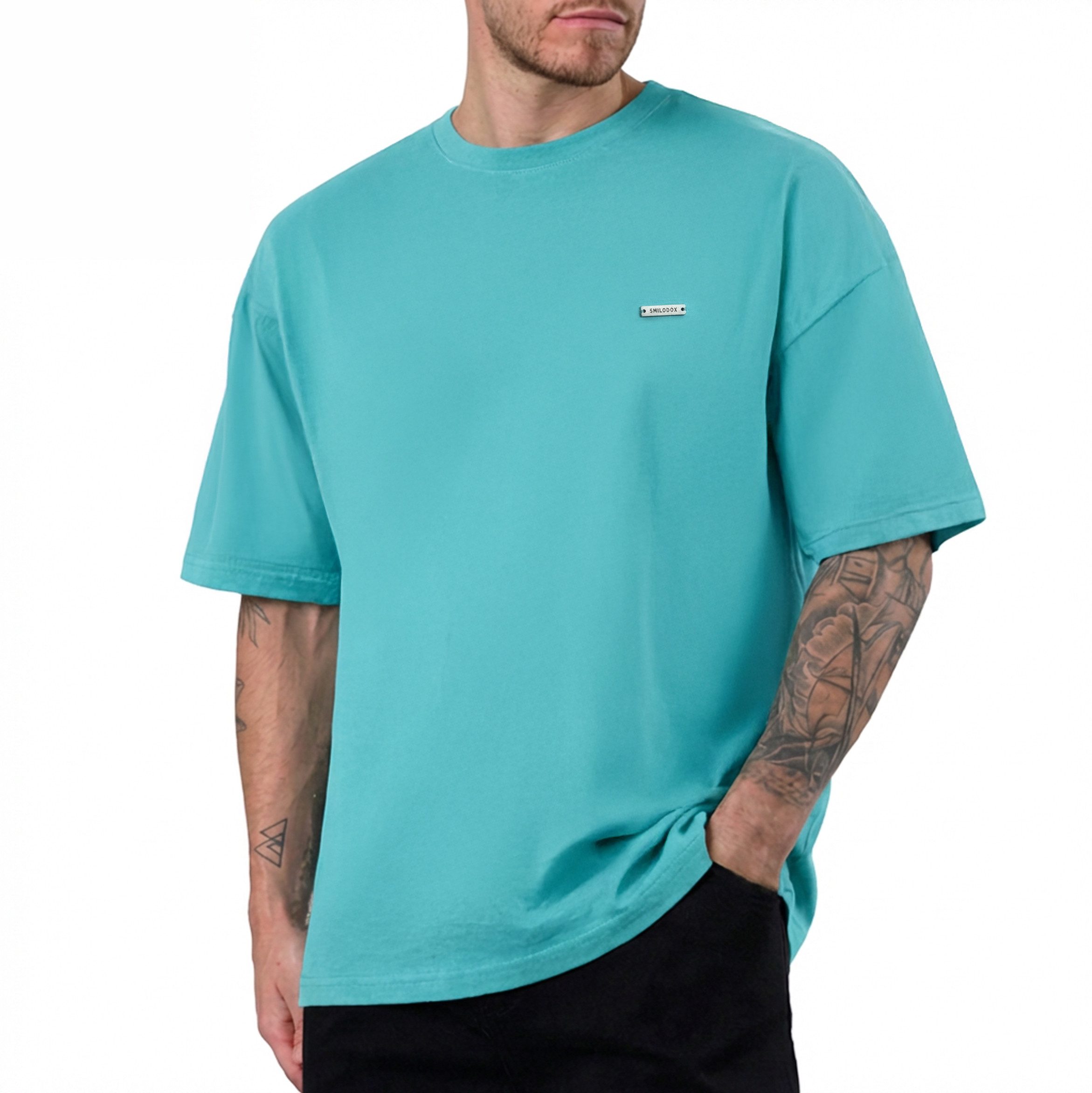 T-Shirt Cedrik, Oversize Shirt aus 100% Baumwolle, Weiches Material, Modern
