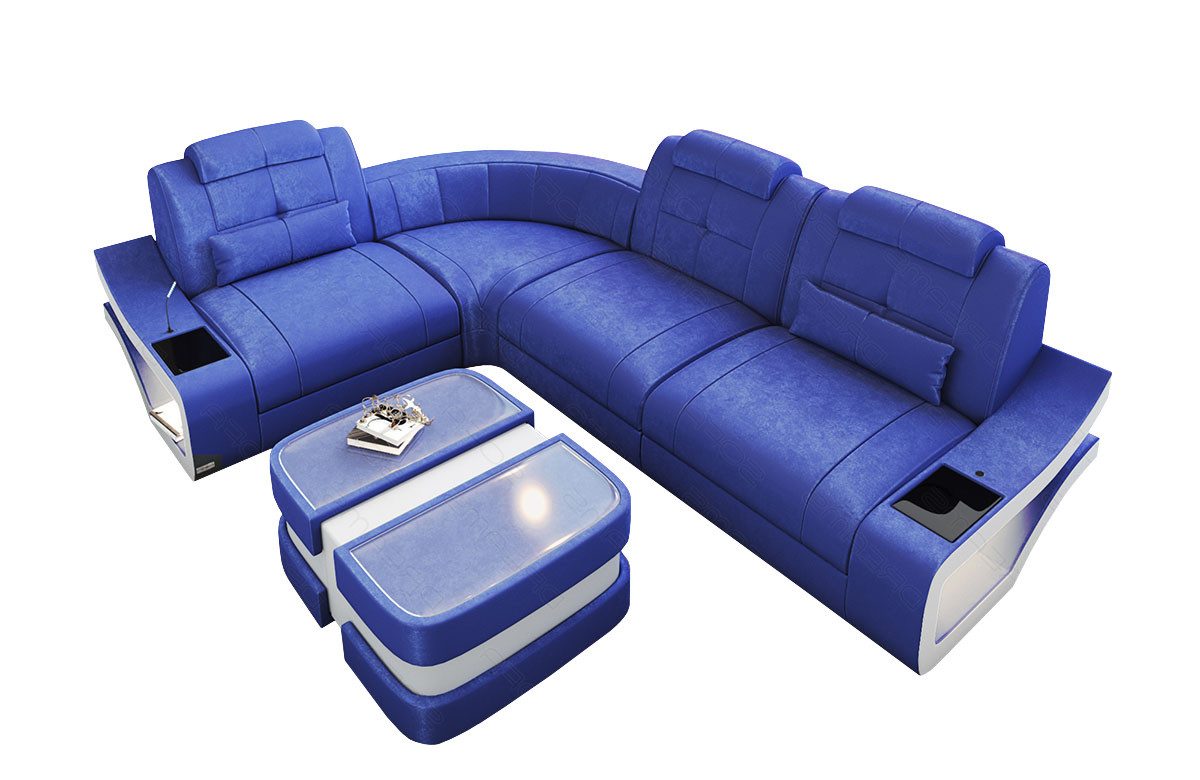 Sofa Dreams Ecksofa Polster Stoff Sofa Elena L Form SV Samtstoff Stoffsofa