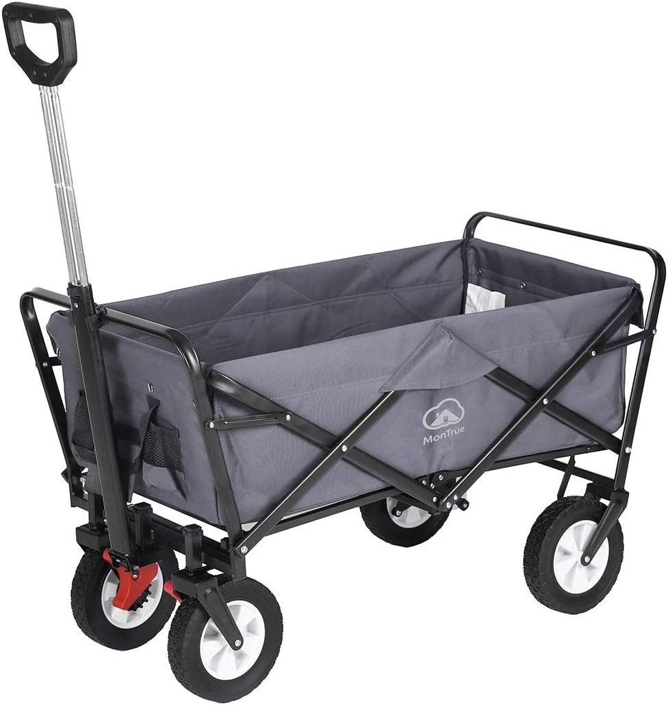 Sekey Bollerwagen Bollerwagen Faltbar Gummireifen 200KG, Faltbarer