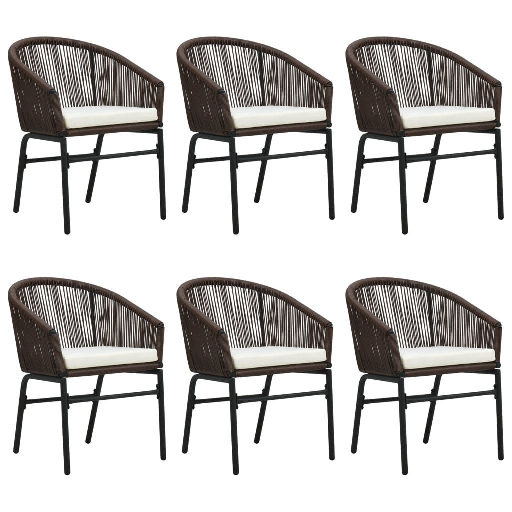 vidaXL Garten-Essgruppe 7-tlg. Garten-Essgruppe Braun, (6-tlg) günstig online kaufen