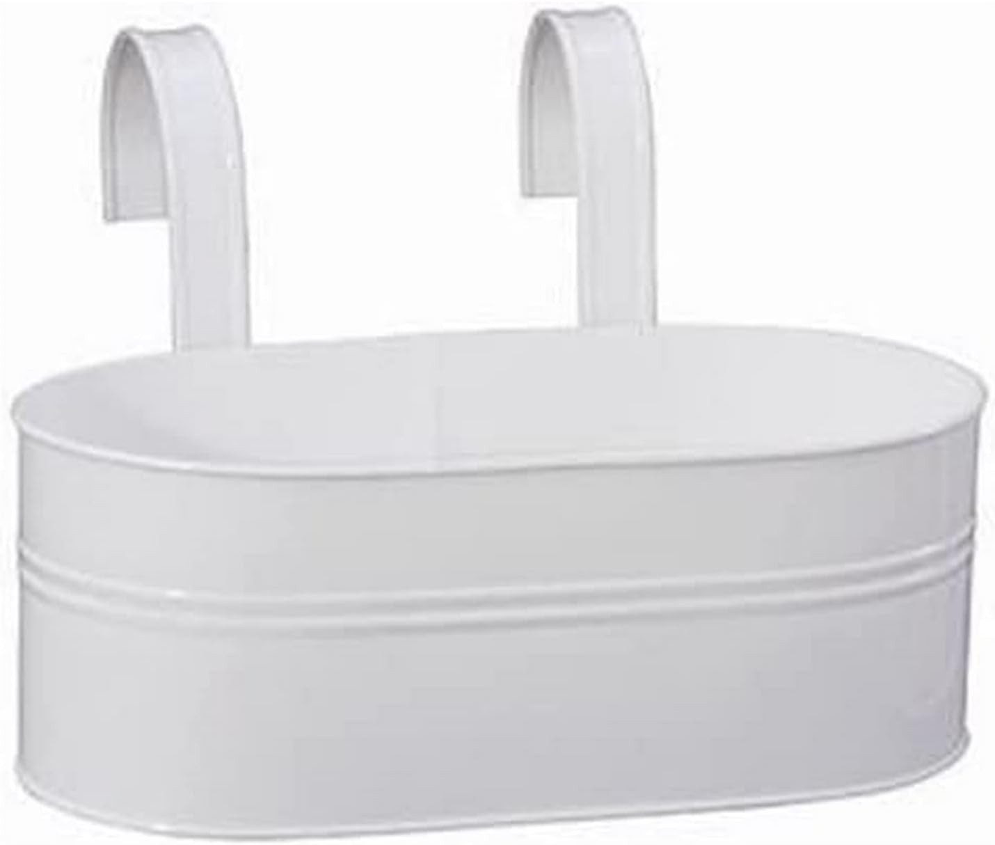 Siena Garden Balkonkasten Blumenkasten oval, Pflanzkasten, Blumentop, weiß 39 x 16,5x 14,5 cm (1 St)
