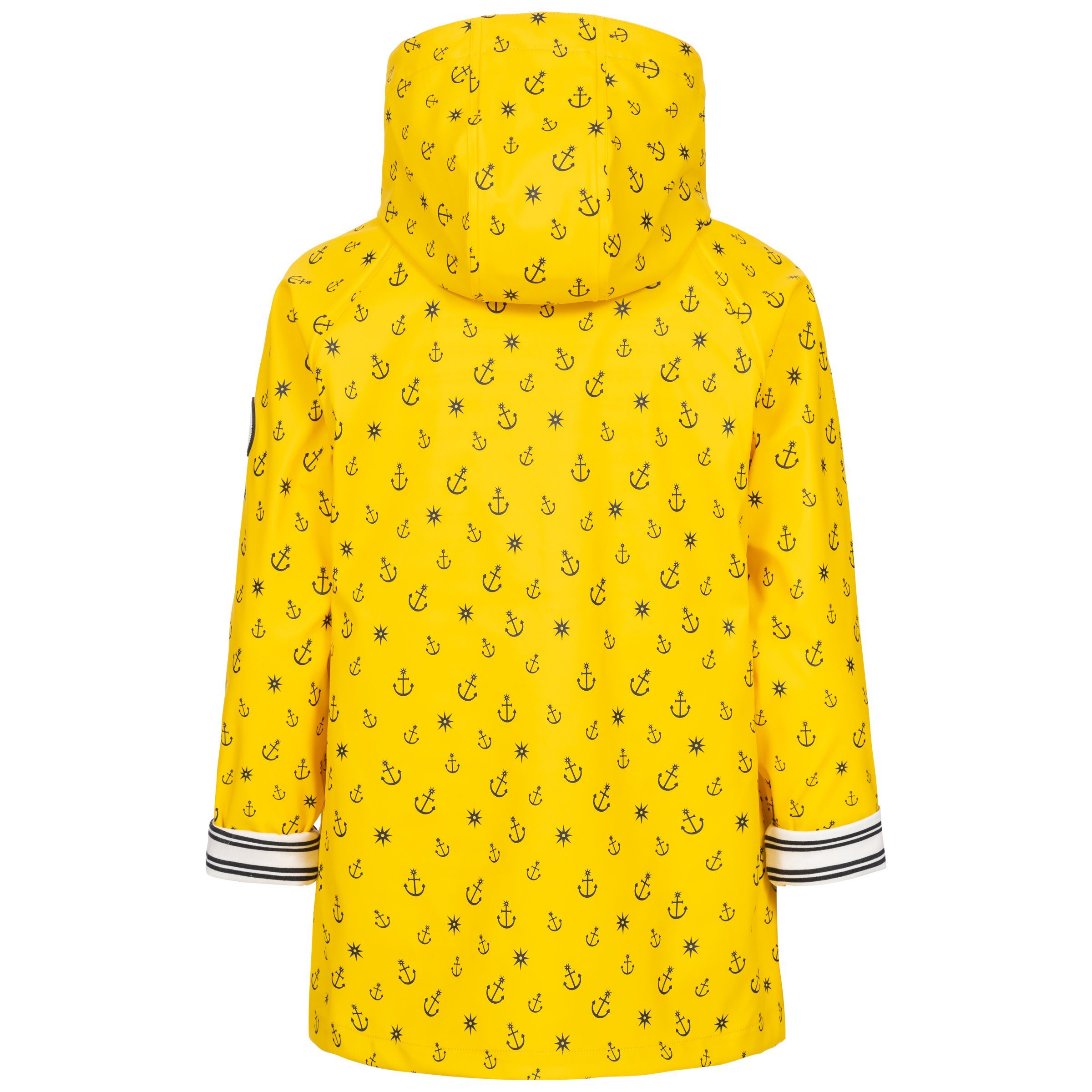 Kapuze verschweißten mit KIDS ANCHOR CS Active Regenjacke DEPROC Nähten, yellow Friesennerz mit