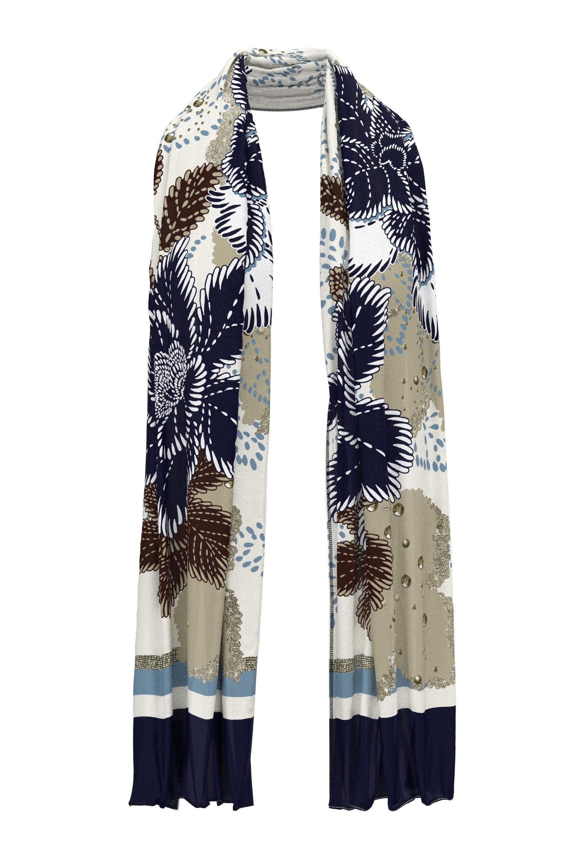 FRANK WALDER Halstuch mit modernem großzügigen Print günstig online kaufen