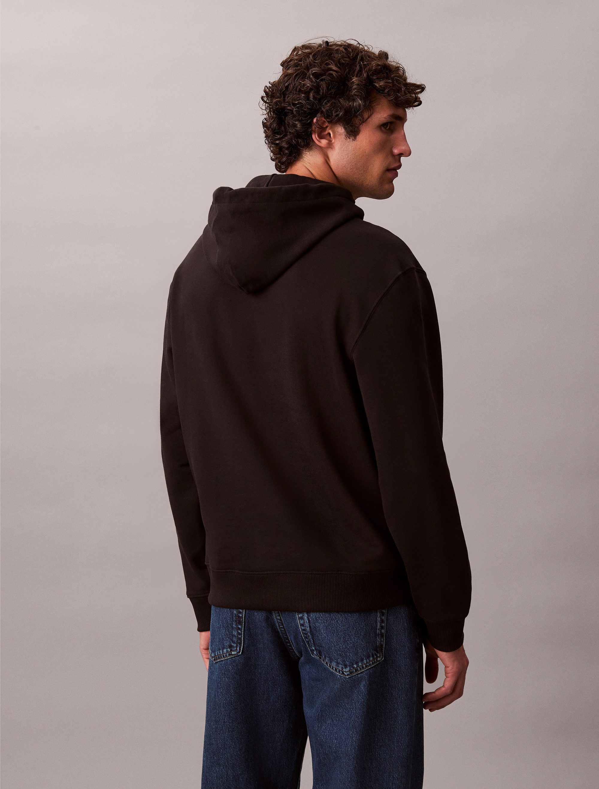 Calvin Klein Jeans Sweatshirt LS EU 350TERRY MICRO MONOLOGO HO Kapuze, regular fit