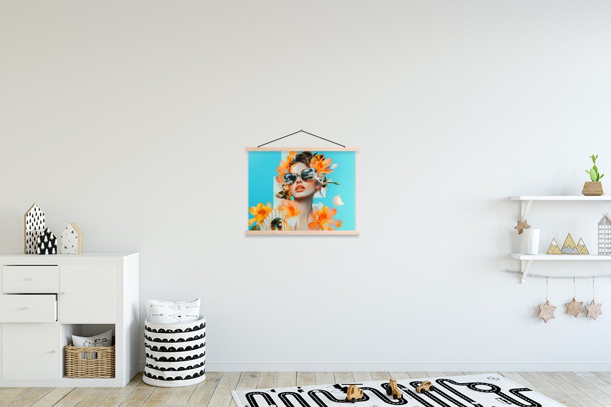 MuchoWow Poster Blumen - Frau - günstig online kaufen