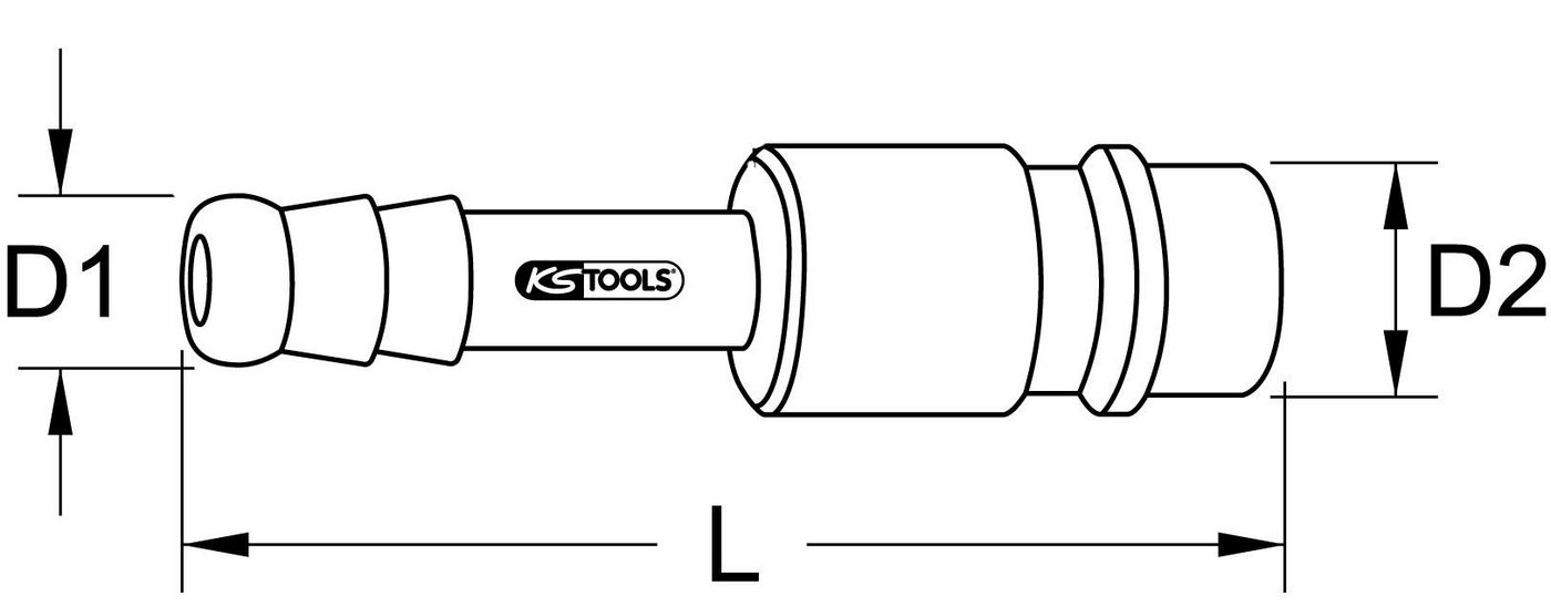 Thumbnail - Schlauchverbinder Messing-Stecknippel mit Schlauchtülle, Ø6mm