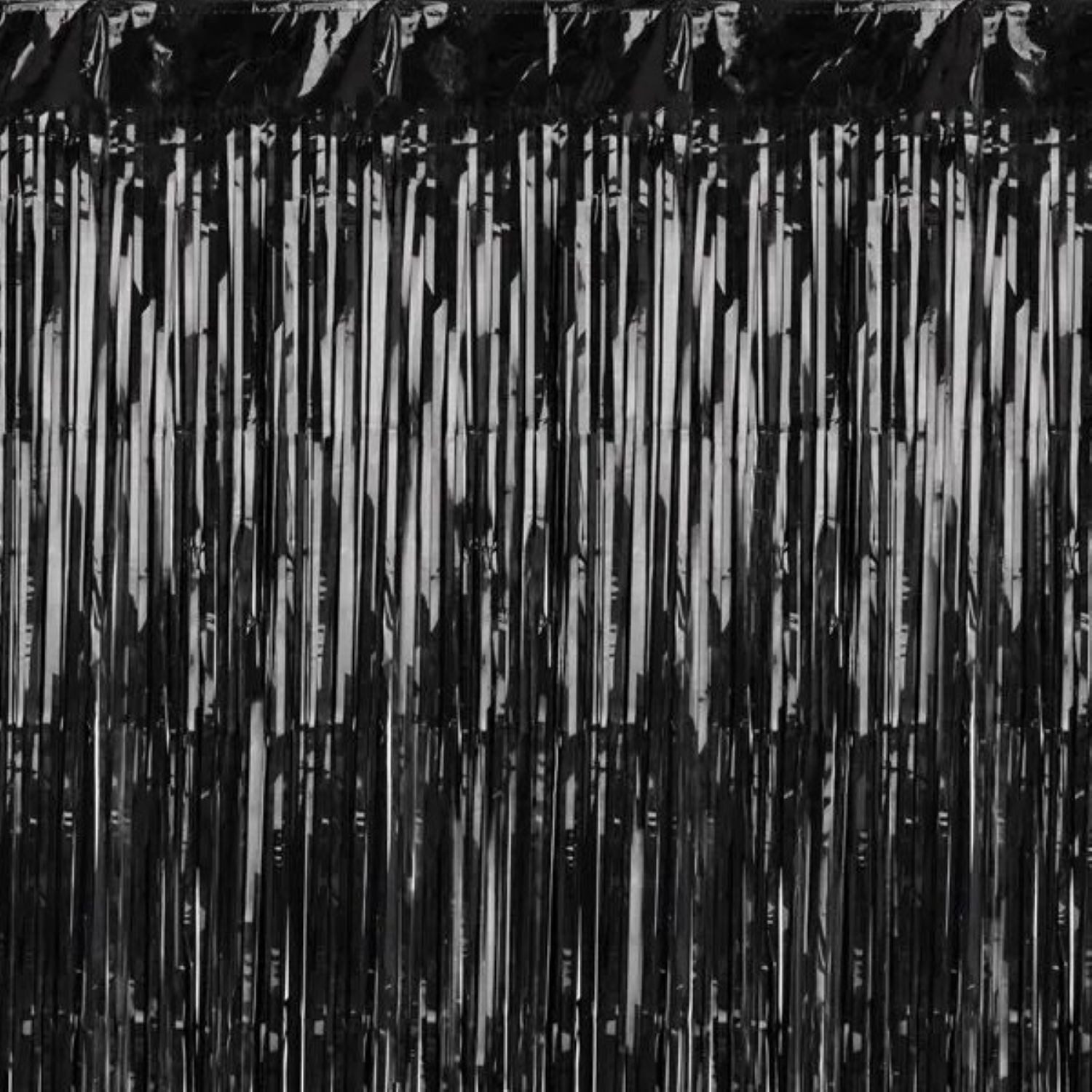 partydeco Hängedekoration Türvorhang Lametta 100x200cm, Schwarz günstig online kaufen