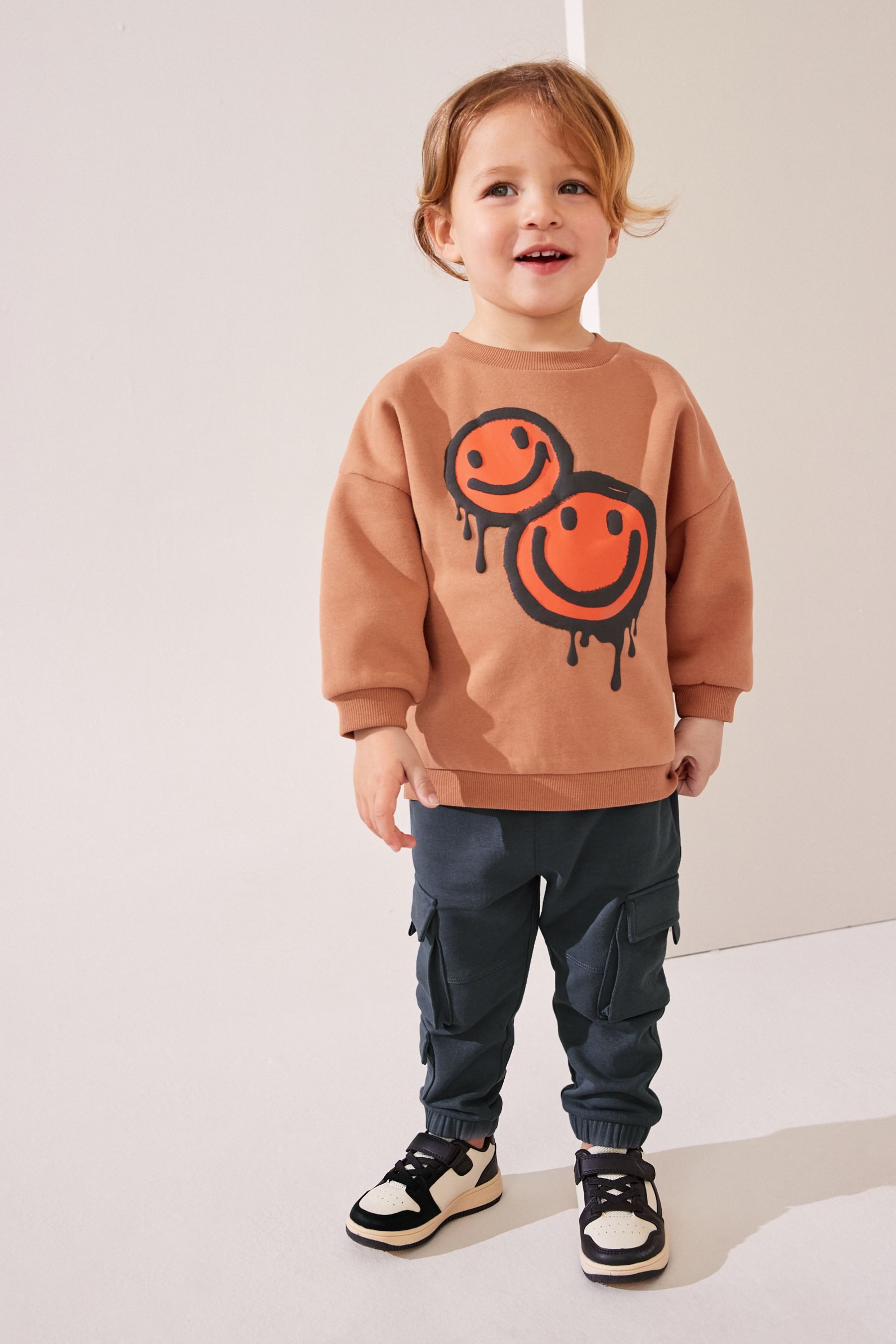 Next Sweatanzug Sweatshirt mit Placement-Print und günstig online kaufen