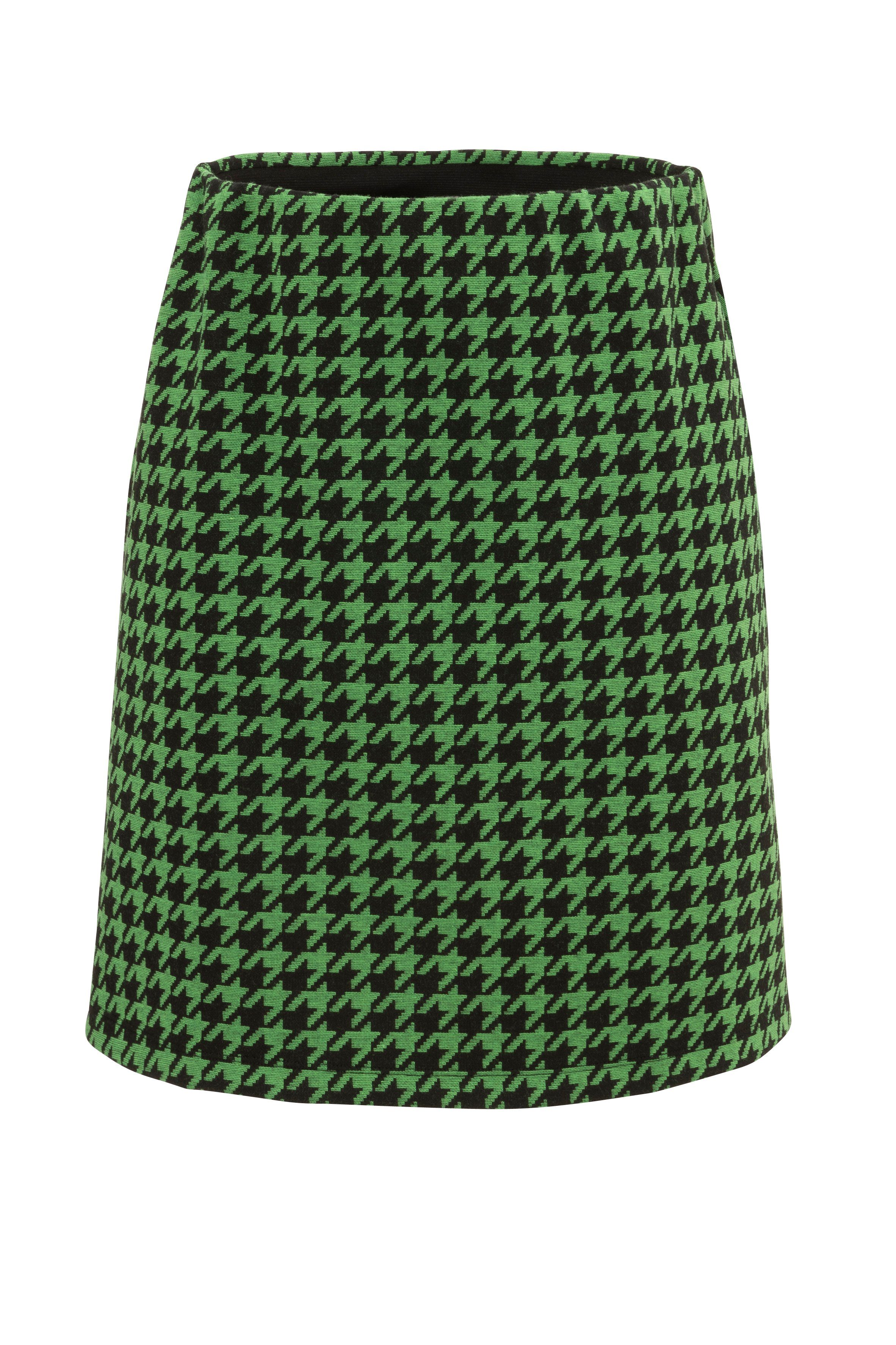 mit farbenfrohem Minirock Hahnentritt-Muster CASUAL schwarz-smaragd-gemustert Aniston