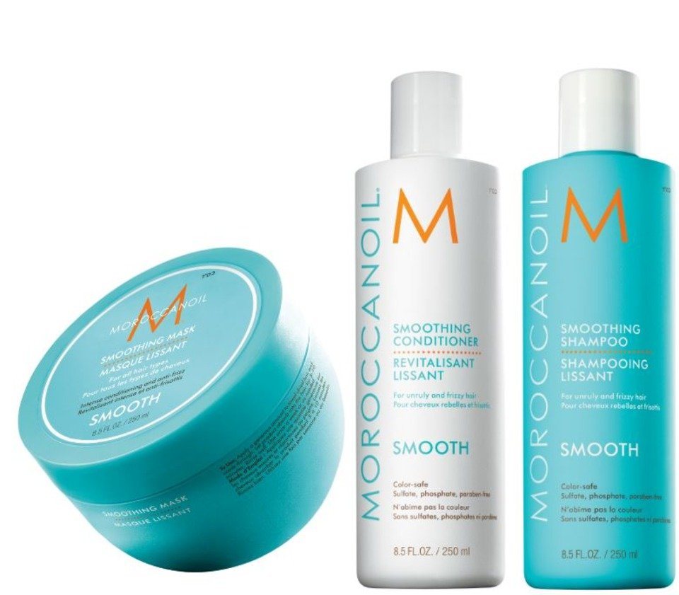 moroccanoil Haarpflege-Set Smooth Shampoo, Conditioner, Maske,