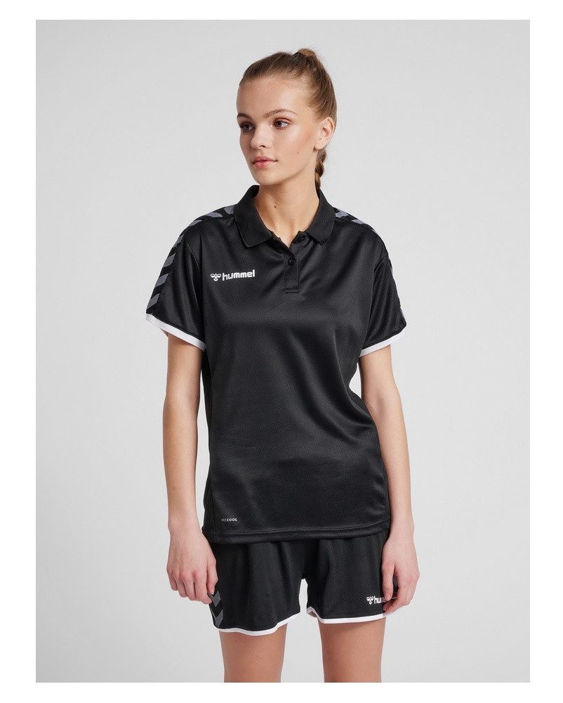 hummel Poloshirt hmlAUTHENTIC Functional (weicher Jerseystoff) Kurzarm schwarz/weiss