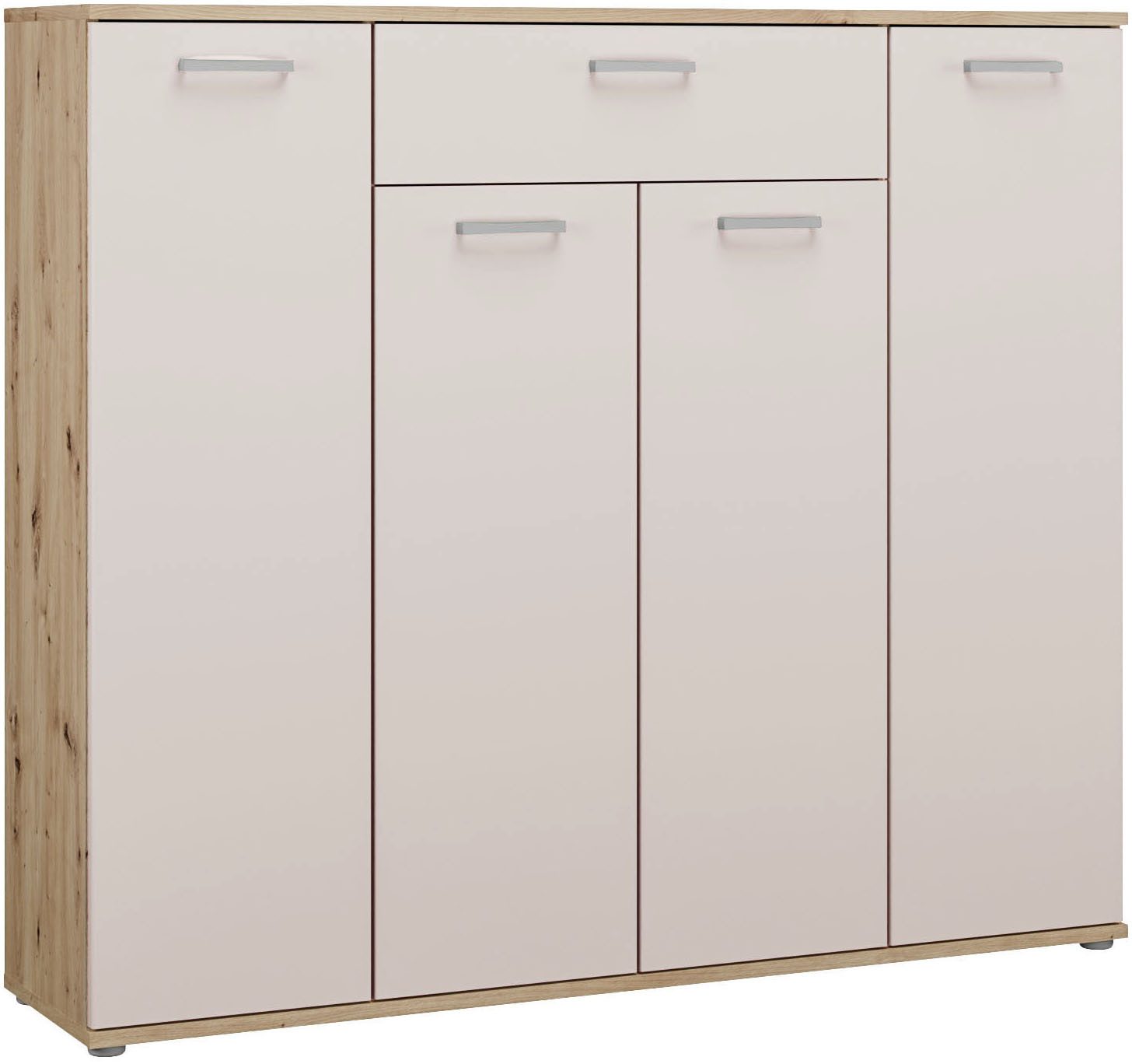 FORTE Kommode Kombikommode, Stauraum, Einlegeböden verstellbar, B/H/T ca.140/120/34 cm, viel Stauraum, PEFC zertifiziert