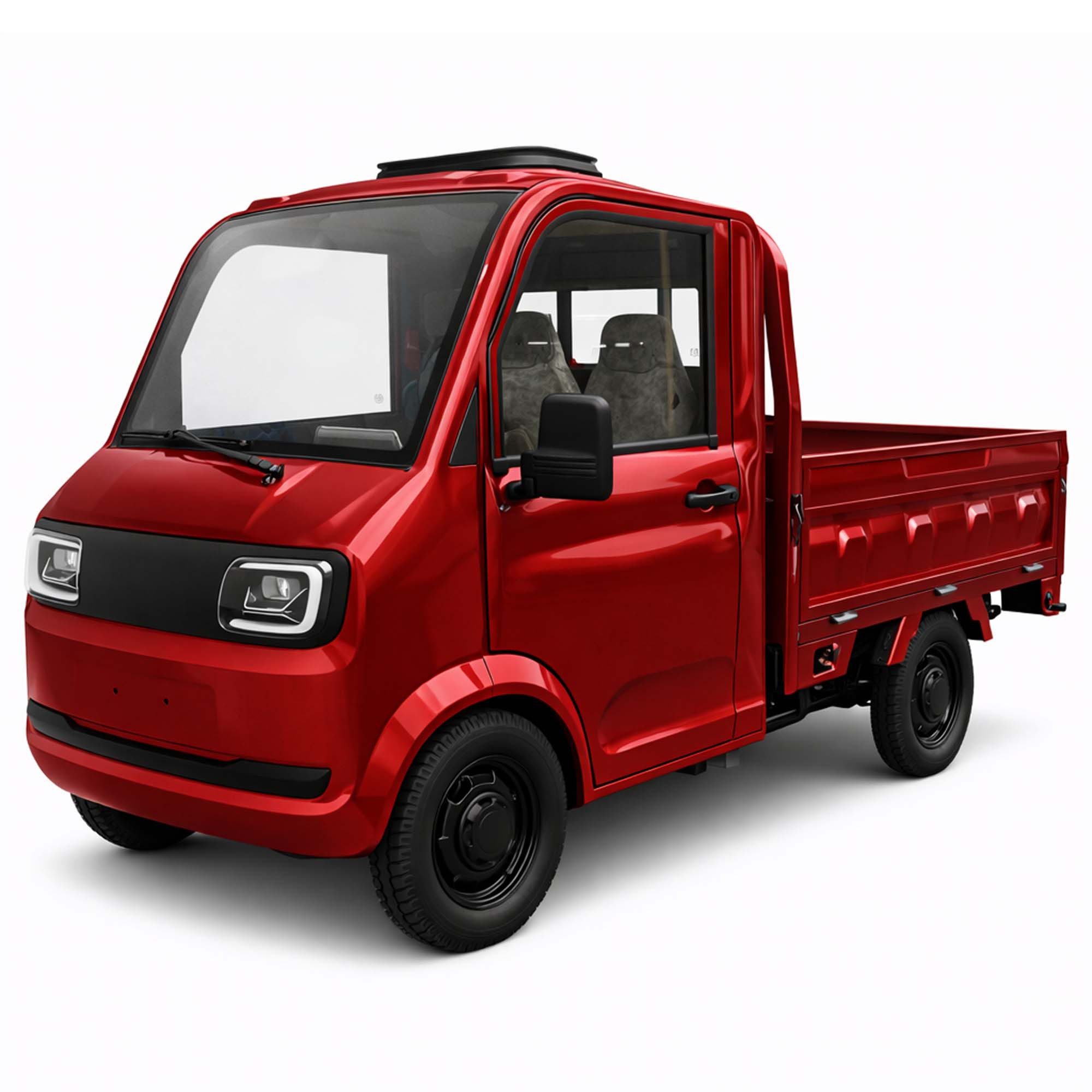 Urban Hopper E-Motorroller Elektro Kabinenroller Lastenrad Mini-LKW Urban Hopper Pickup Twin, 3000 W, 40 km/h, Twin Für 2 Personen, mit Pritsche, Reichweite 70km Blei-Gel-Akku COC