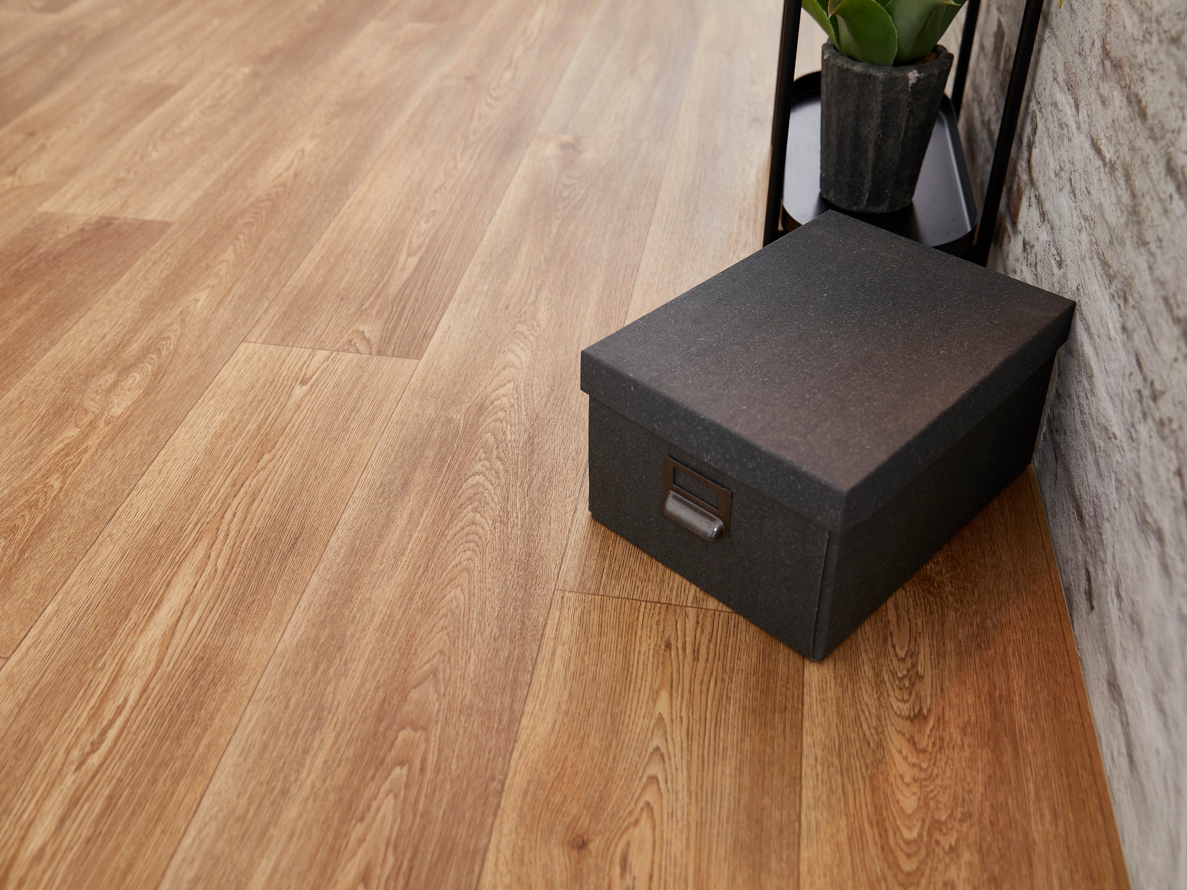 robust, Vinylboden Andiamo Eiche, 4 Landhausdiele, Fußbodenheizung Dielenoptik Eiche Holzoptik geeignet pflegeleicht,