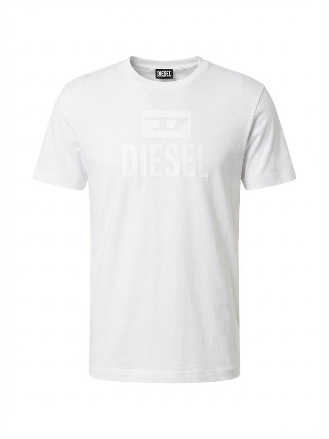 Diesel Rundhalsshirt Slim Fit - T-Diego Tone On Tone 100 Weiß